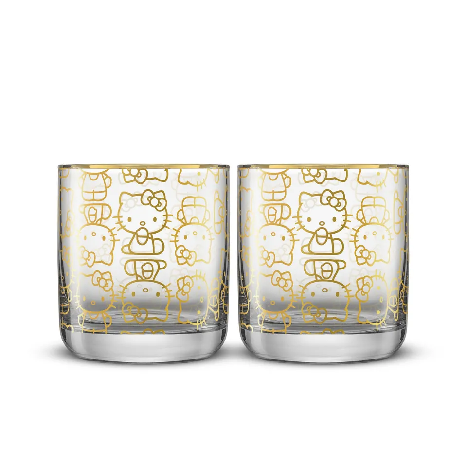 joyjolt-hello-kitty-charmed-short-glasses-set-of-2 image 1