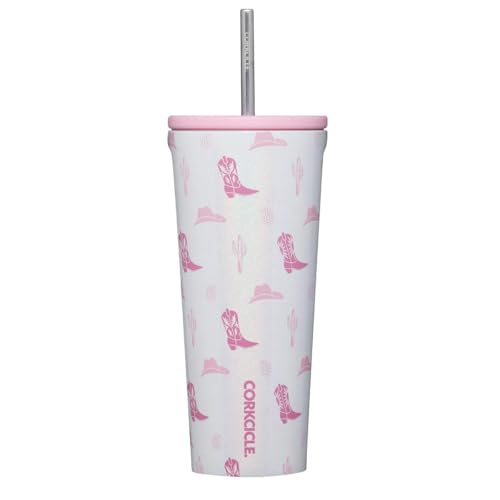corkcicle-cold-cup-insulated-tumbler-with-straw-24-oz-cowgirl image 2