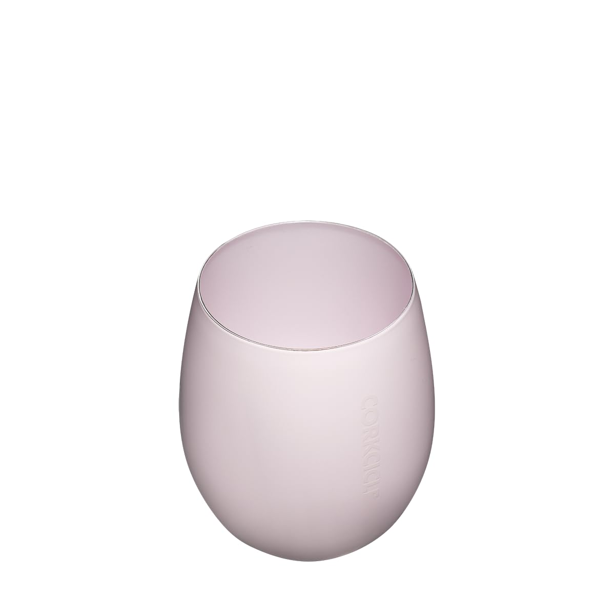 corkcicle-sommelier-stemless-wine-glass-double-pack-gloss-pink-insulated-ceramic image 2