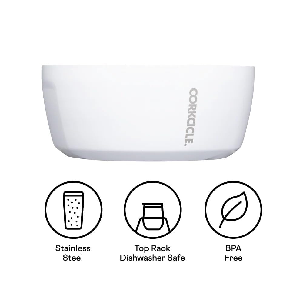 corkcicle-dog-bowl-32-oz-stainless-steel-gloss-white image 4