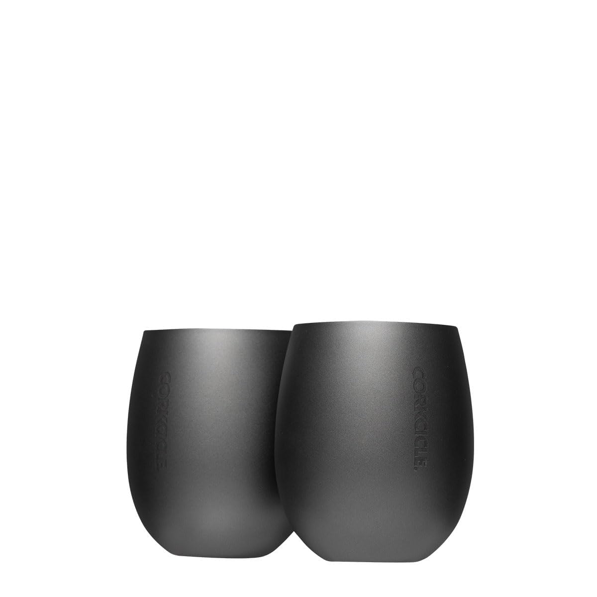 corkcicle-sommelier-stemless-wine-glasses-double-pack-ceramic-slate image 1