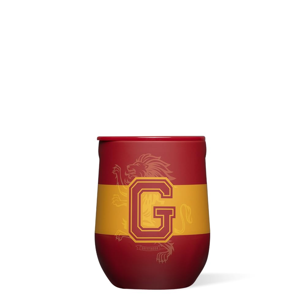 corkcicle-stemless-insulated-wine-glass-tumbler-12-oz-gryffindor image 1