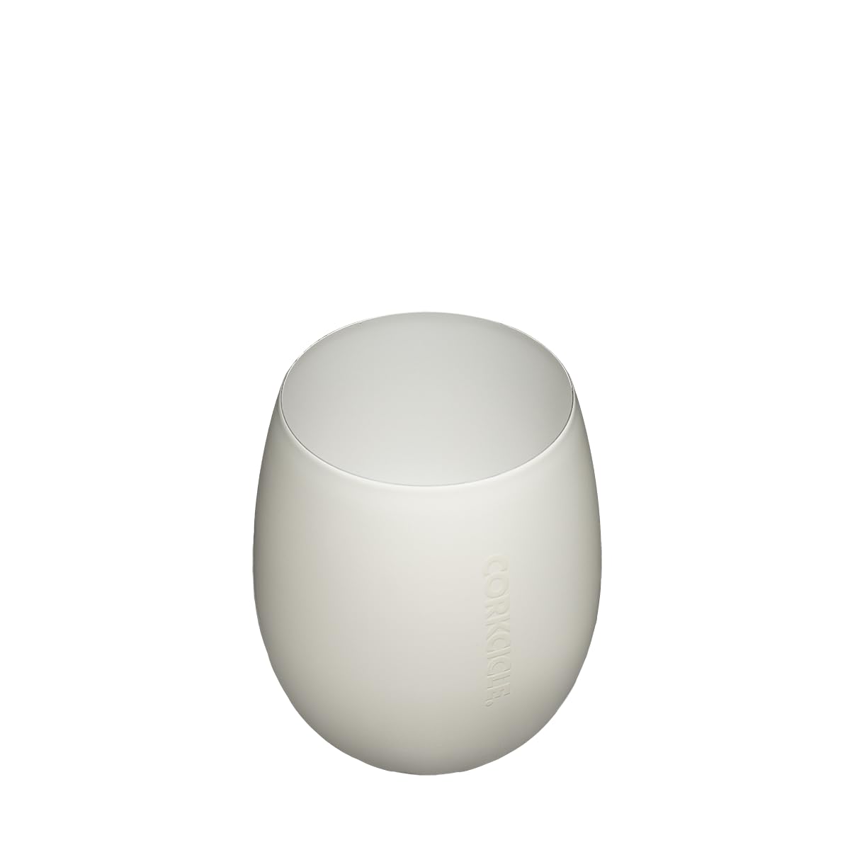 corkcicle-sommelier-stemless-wine-glasses-double-pack-gloss-oat-milk image 2