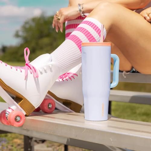 corkcicle-cruiser-insulated-tumbler-with-handle-straw-40-oz-triple-insulated-lea image 8