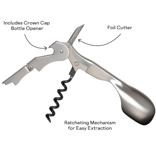 corkcicle-wine-key-stainless-steel-corkscrew-with-foil-cutter-and-crown-cap-open image 7