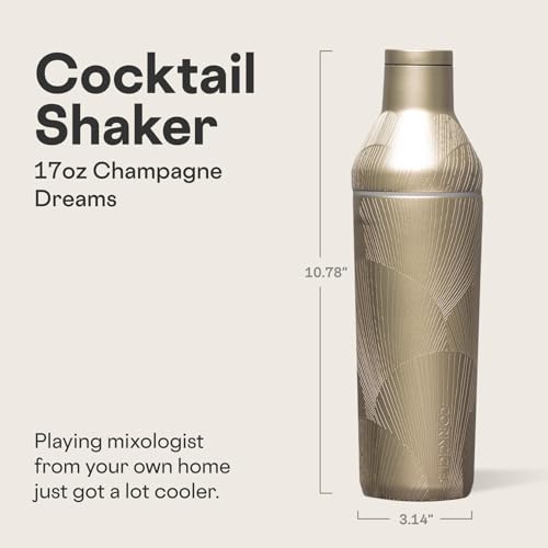corkcicle-cocktail-shaker-17-oz-champagne-dreams-triple-insulated-stainless-stee image 8