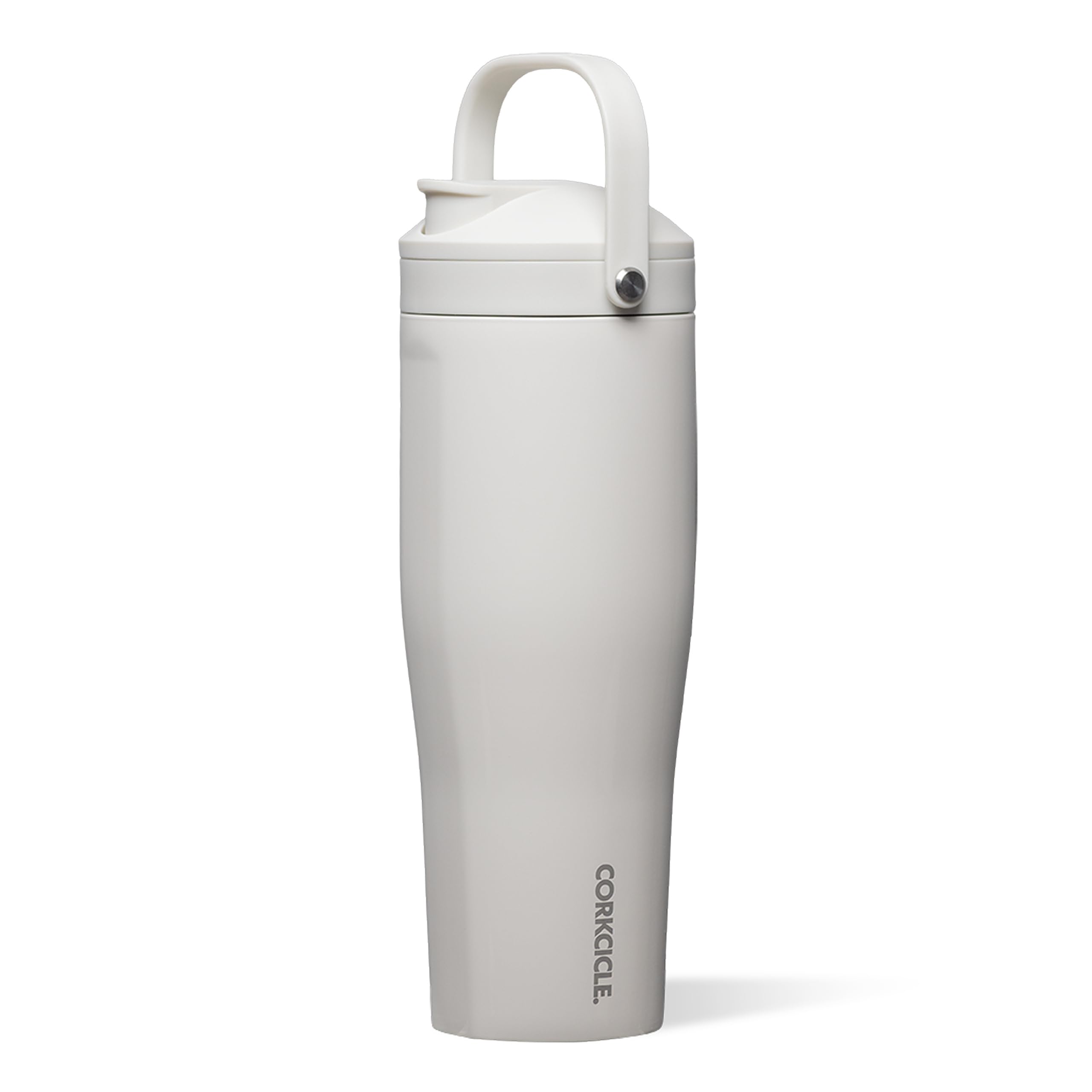 corkcicle-protein-shaker-30oz-built-in-agitator-fruit-strainer-lid-oat-milk image 1