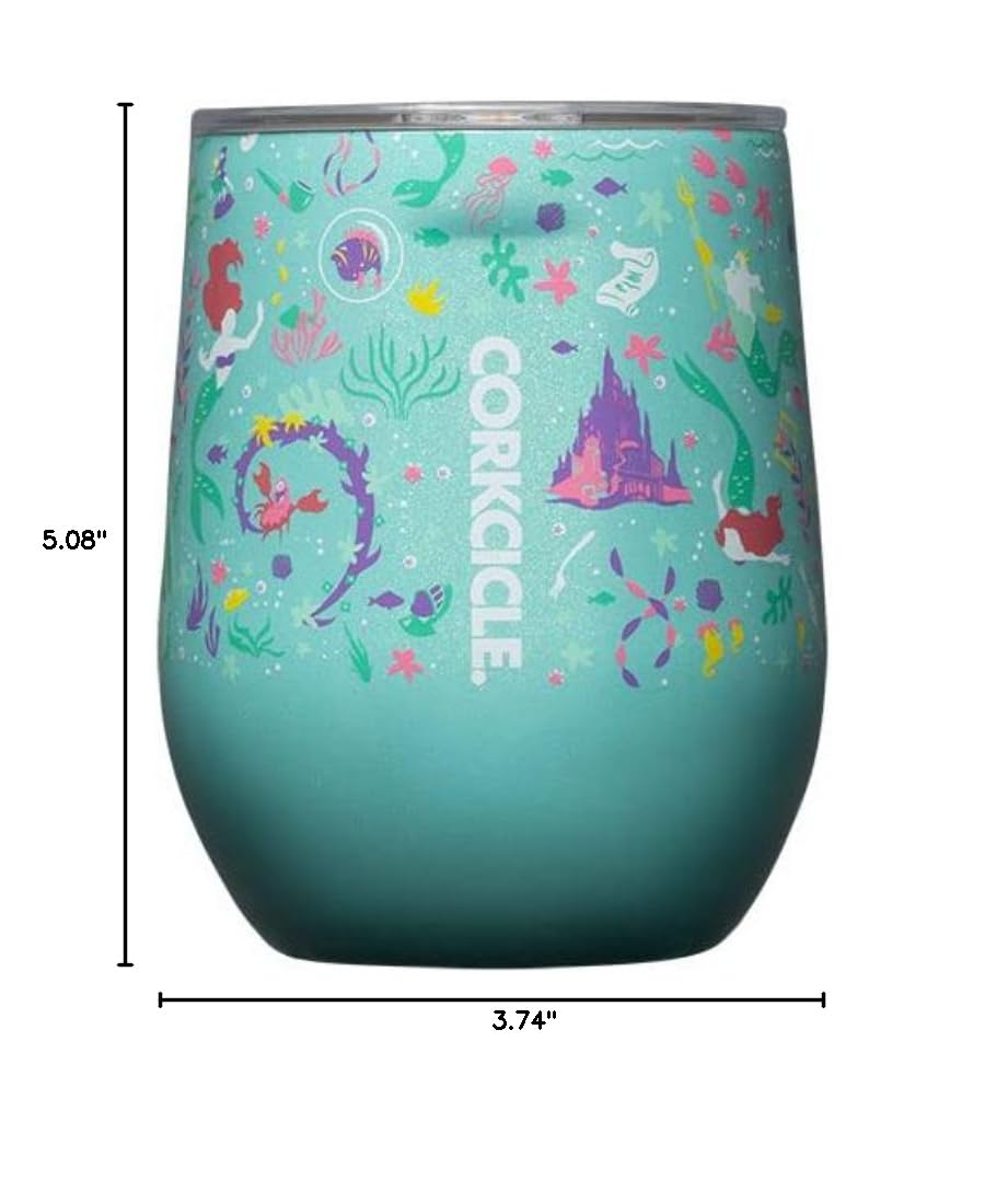 corkcicle-stemless-insulated-wine-glass-tumbler-12-oz-princess-ariel-stainless-s image 8