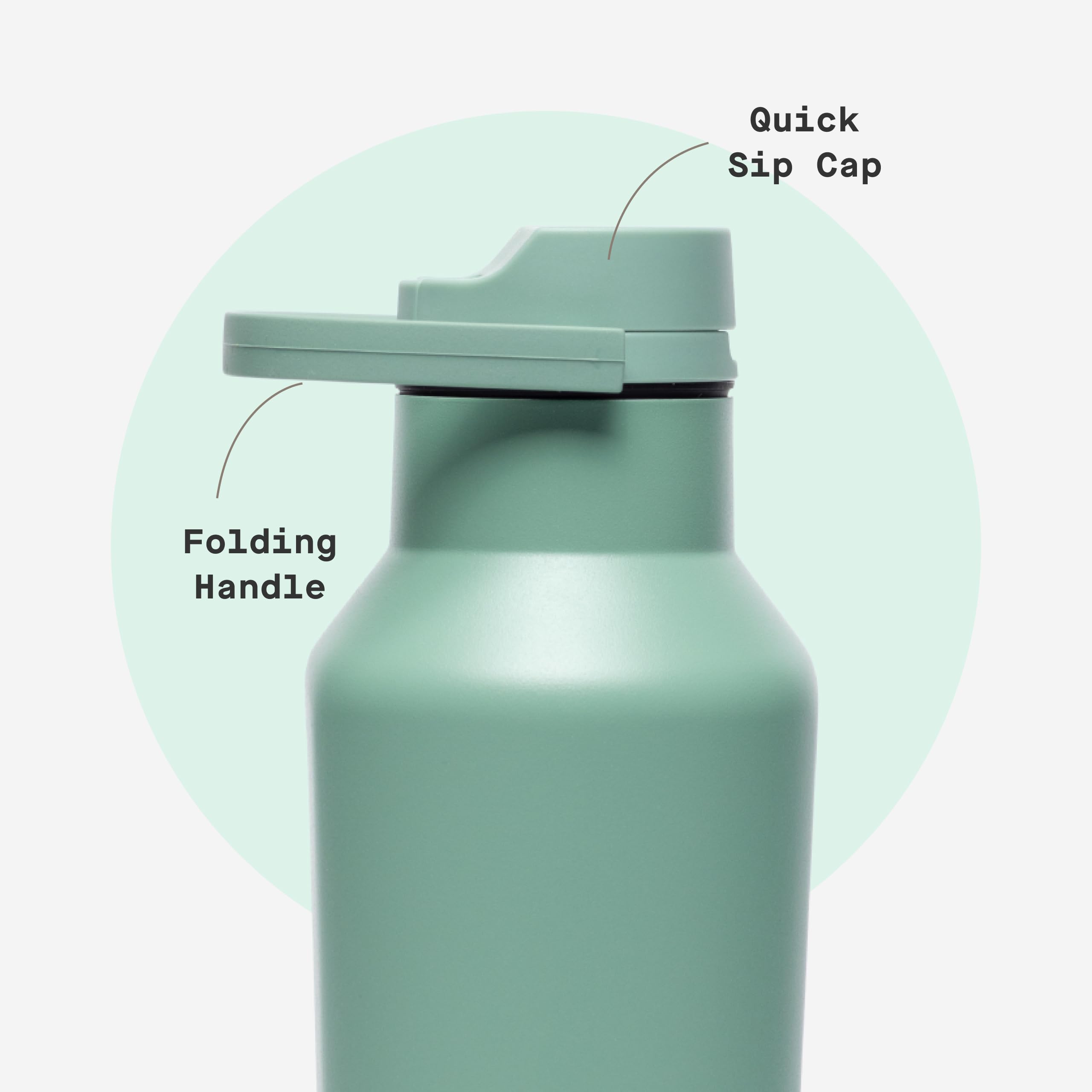 corkcicle-classic-sport-canteen-insulated-water-bottle-20-oz-thyme image 5