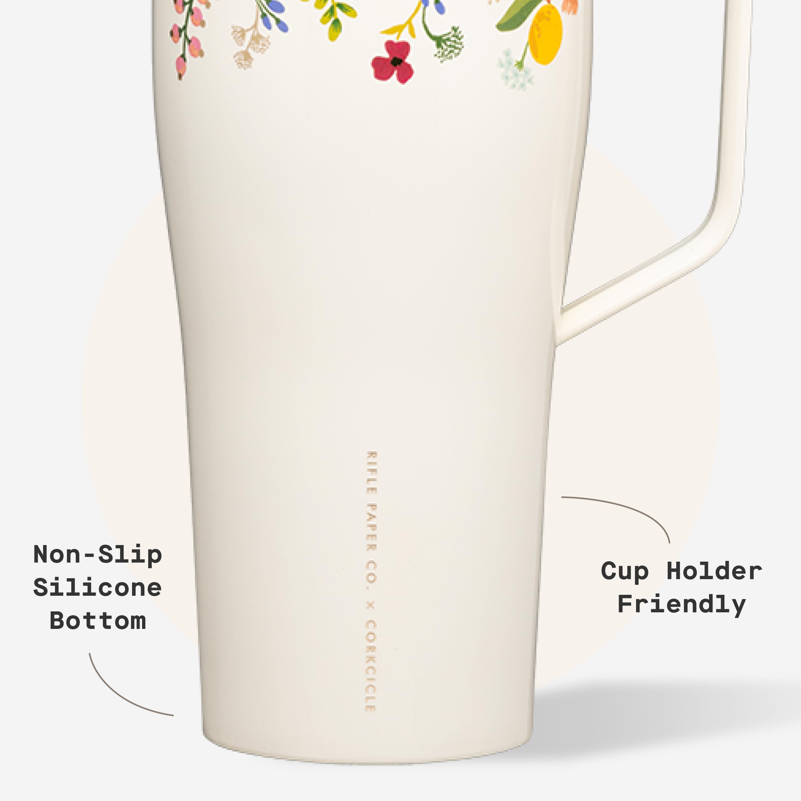 corkcicle-x-rifle-paper-co-cold-cup-xl-30-oz-garden-cream-floral-insulated-tumbl image 5
