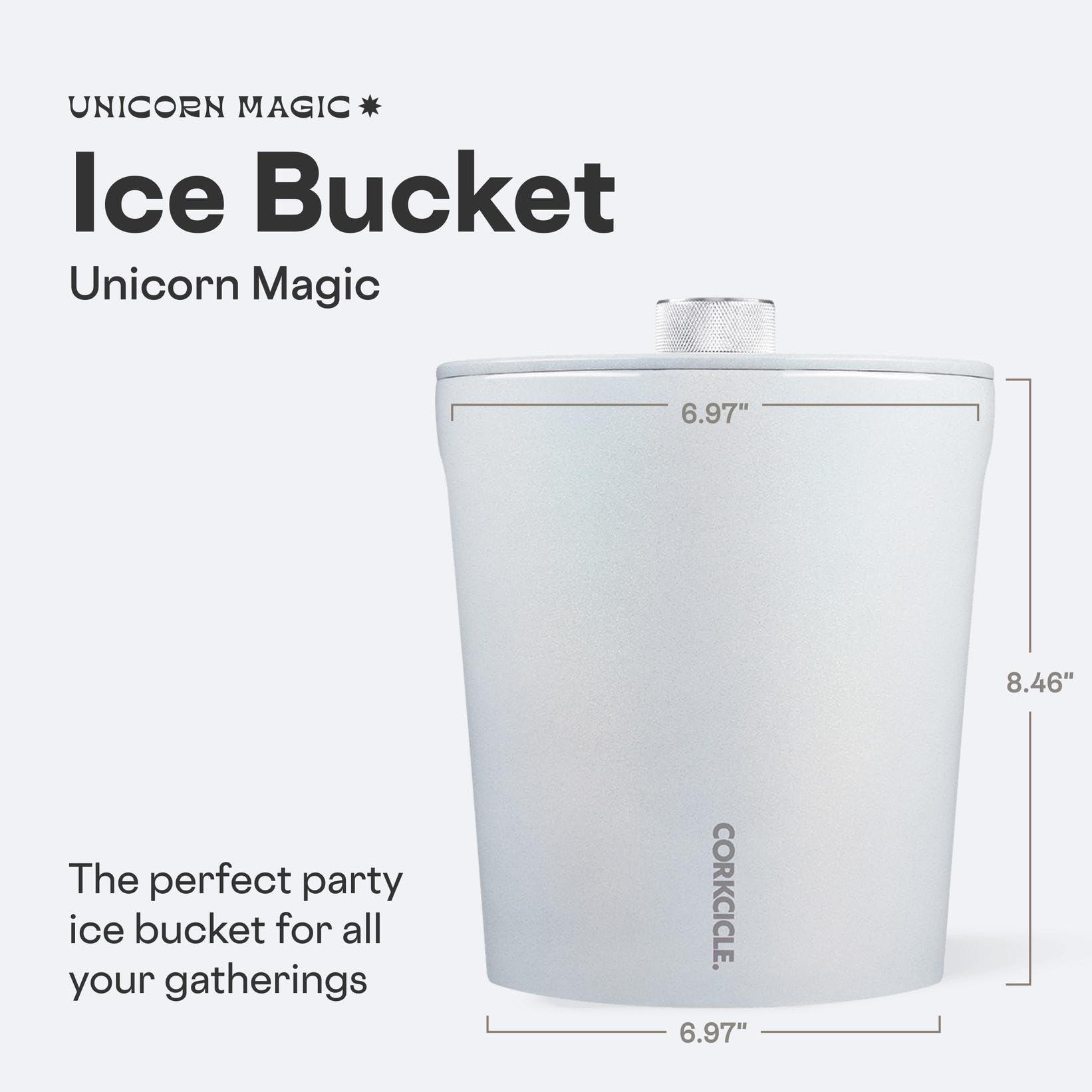 corkcicle-insulated-ice-bucket-with-lid-100-oz-unicorn-magic image 2