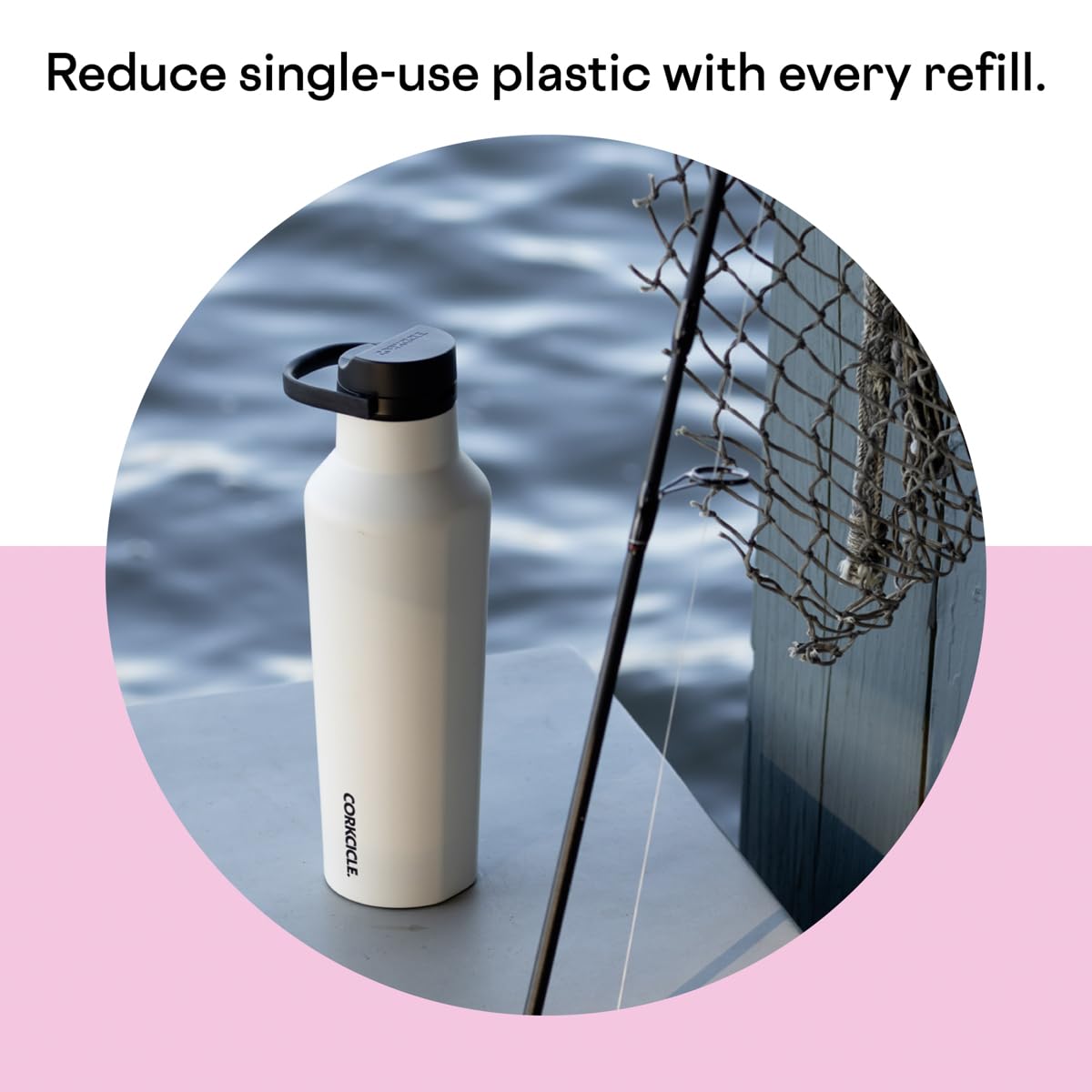 corkcicle-sport-canteen-32-oz-insulated-water-bottle-sun-soaked-pink image 5