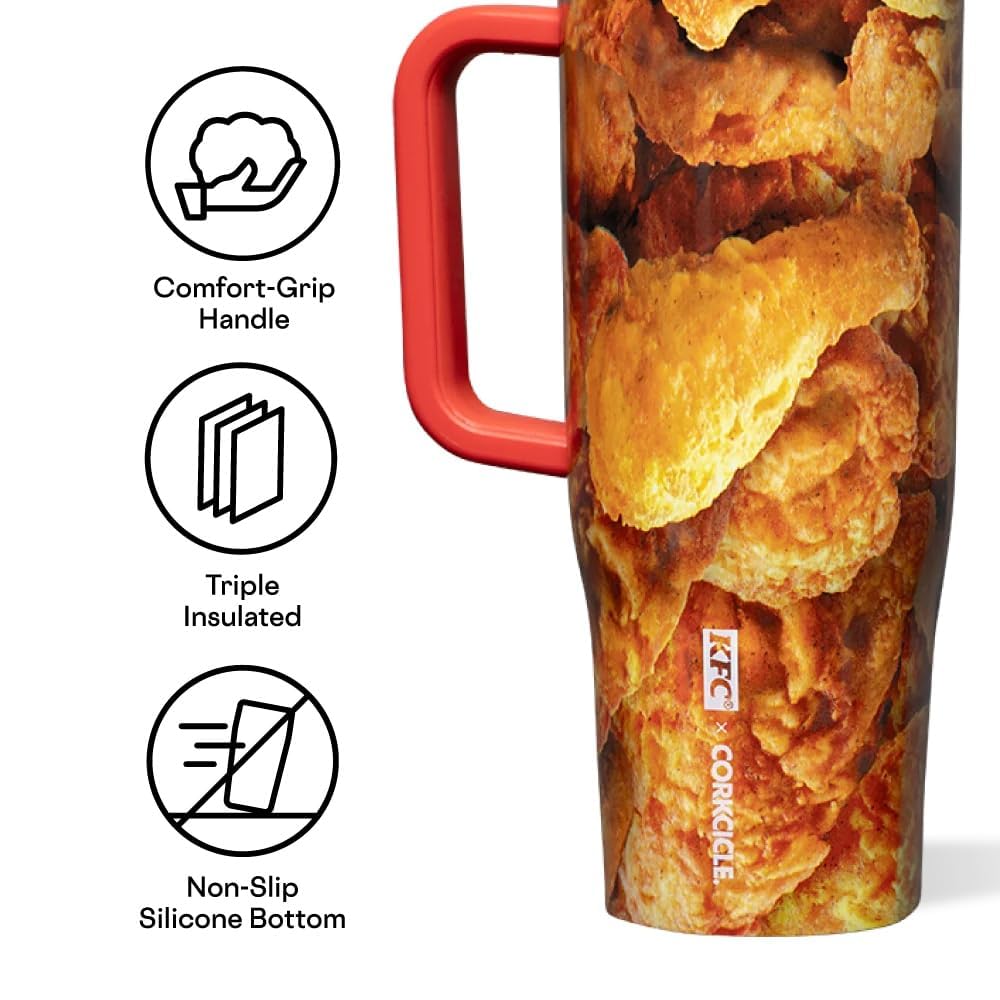 corkcicle-kfc-x-cruiser-insulated-tumbler-with-handle-straw-22-oz-leakproof-trav image 5