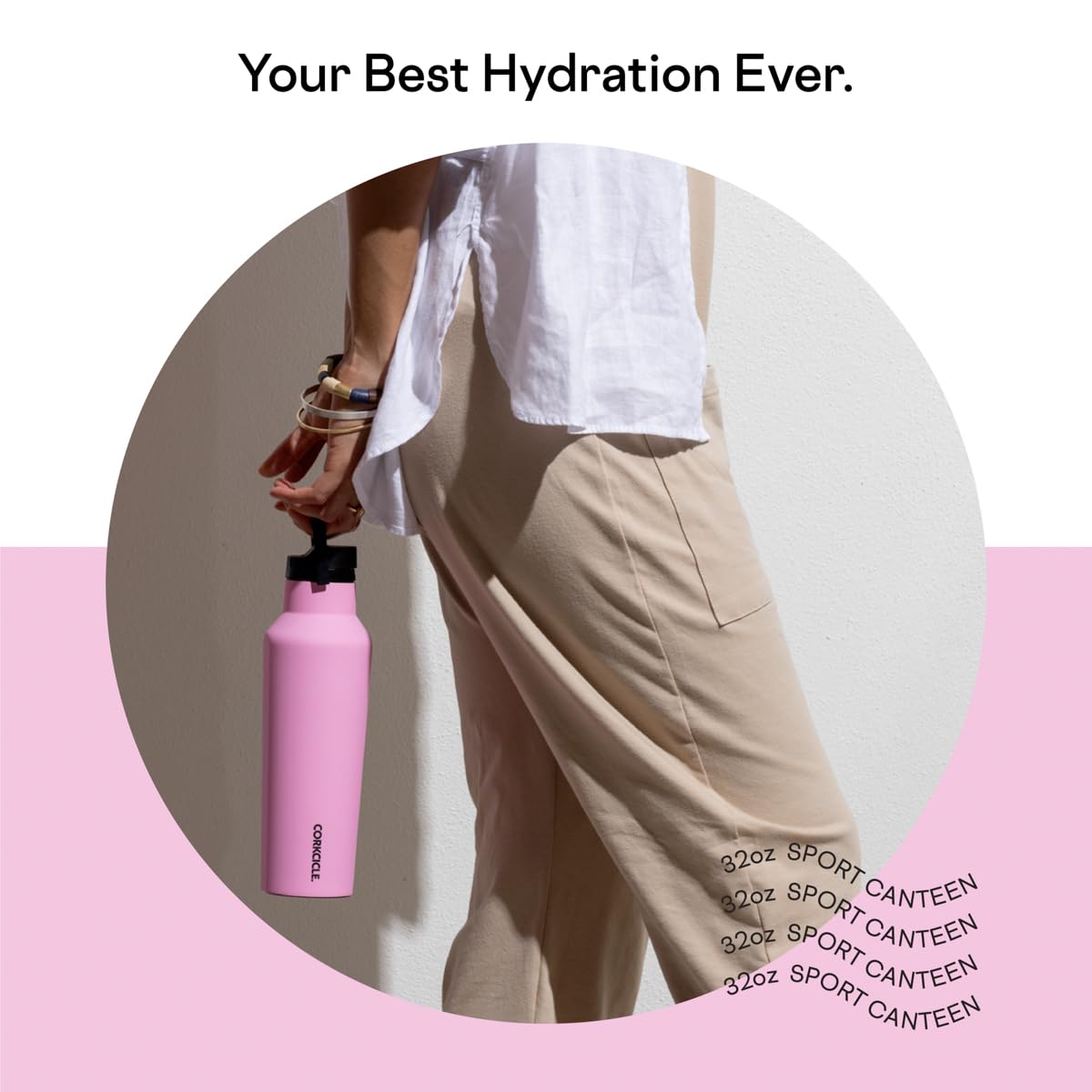 corkcicle-sport-canteen-32-oz-insulated-water-bottle-sun-soaked-pink image 3