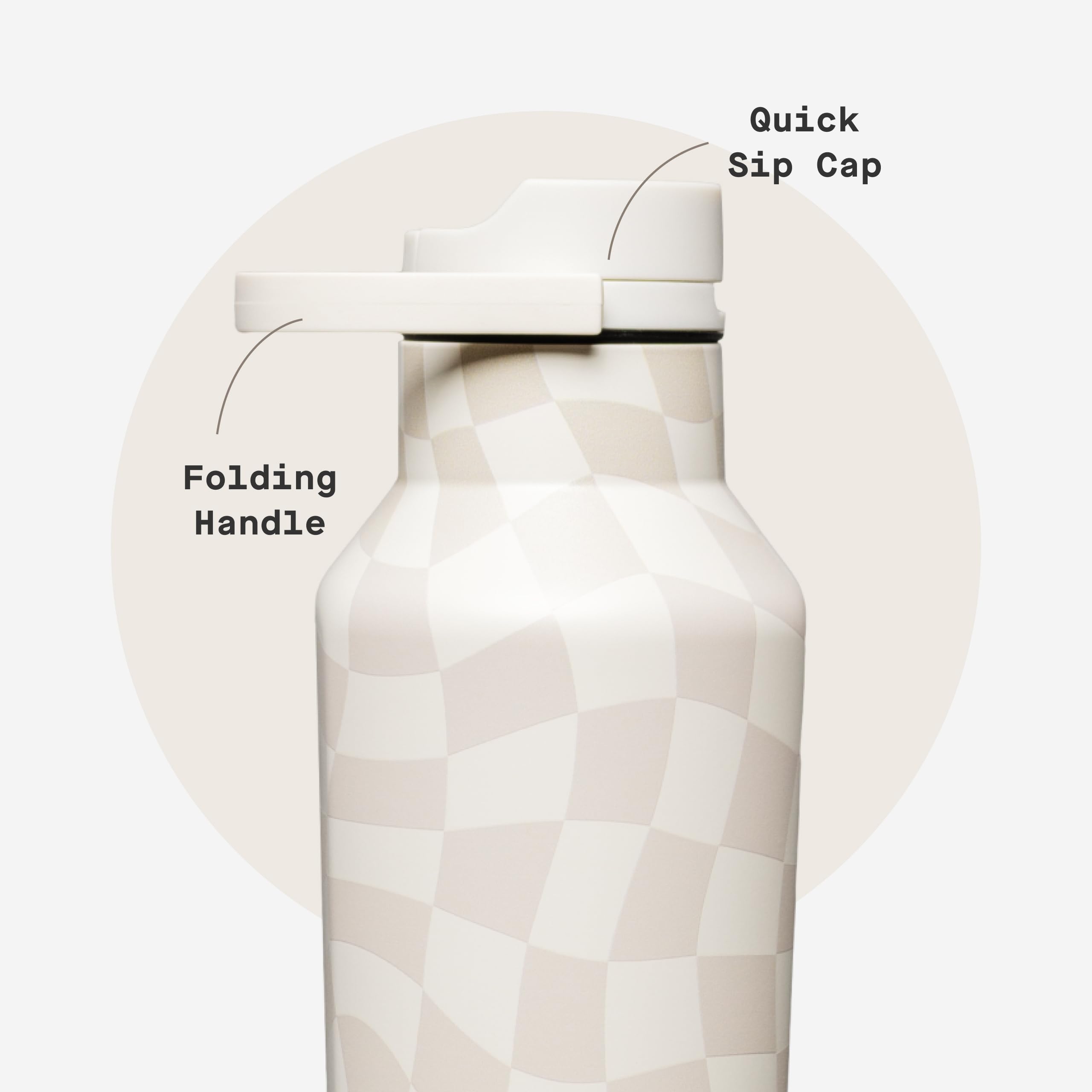 corkcicle-classic-sport-canteen-insulated-water-bottle-20-oz-wavy-checkerboard image 5