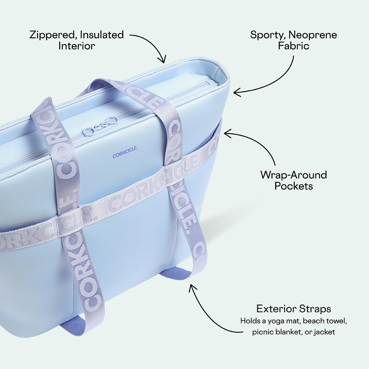 corkcicle-estelle-tote-insulated-large-cooler-bag-with-padded-shoulder-strap-ext image 6