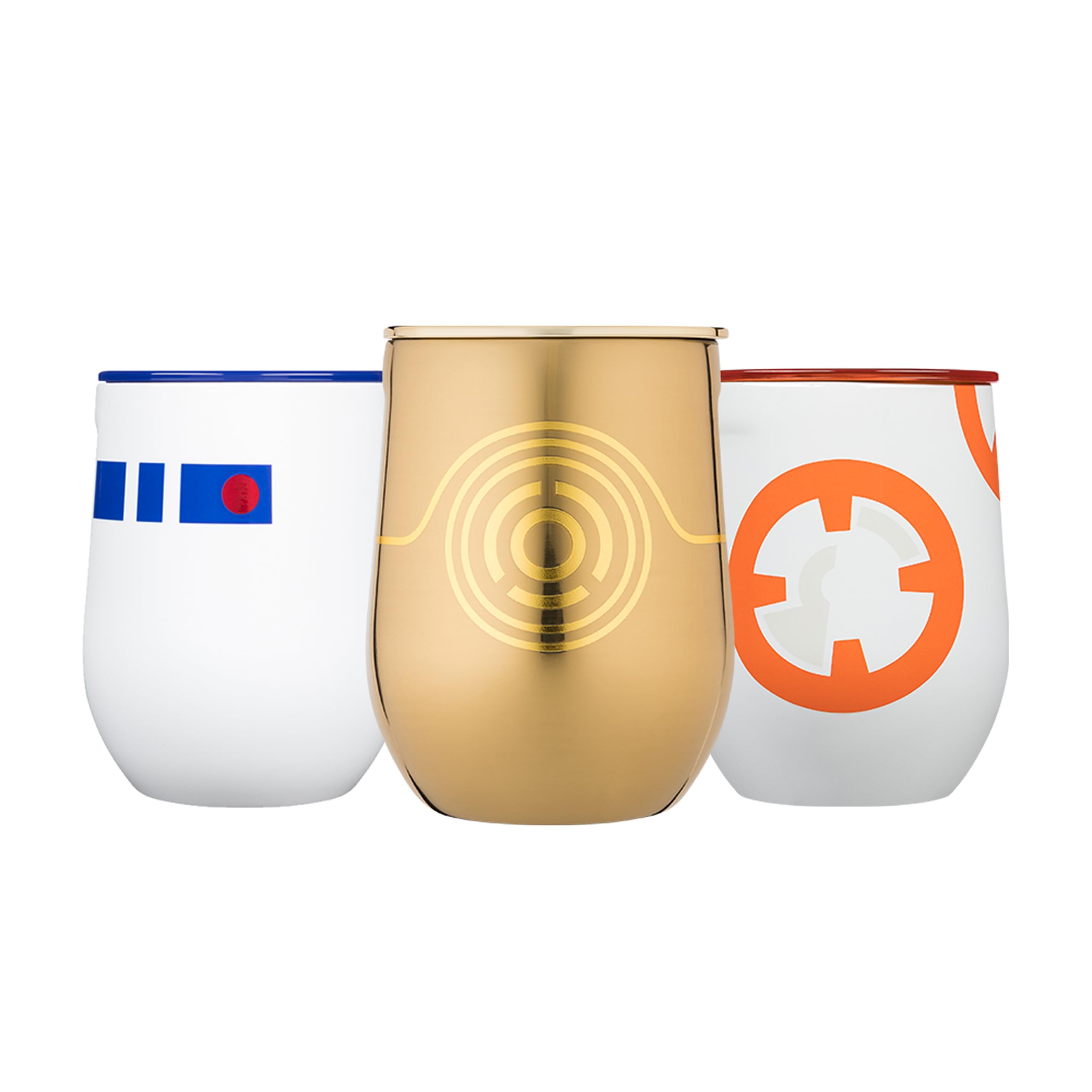 corkcicle-droid-set-3-pack-stemless-insulated-wine-tumblers-12-oz-r2-d2-c-3po-bb image 1