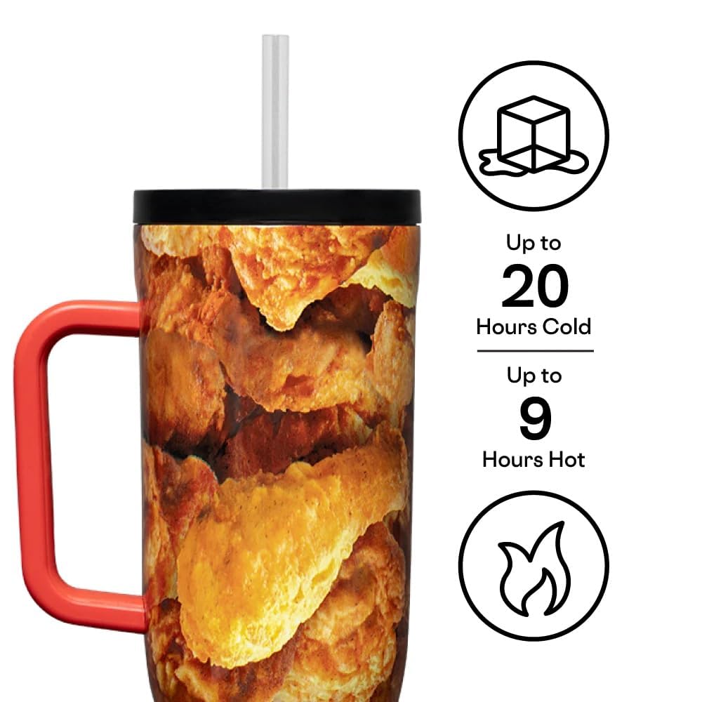 corkcicle-kfc-x-cruiser-insulated-tumbler-with-handle-straw-22-oz-leakproof-trav image 4