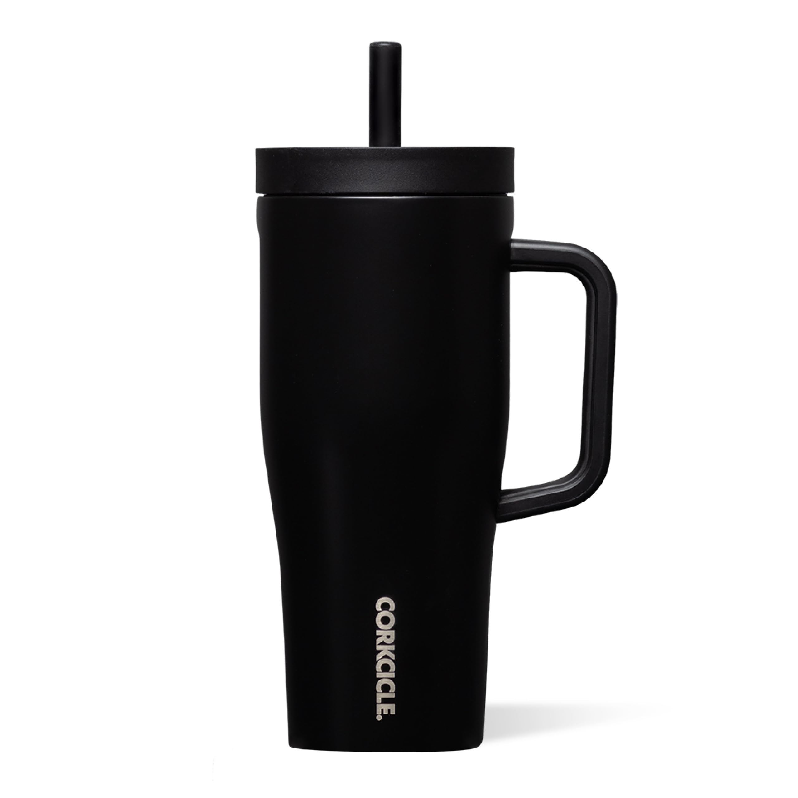 corkcicle-cruiser-insulated-tumbler-with-handle-22-oz-matte-black image 1