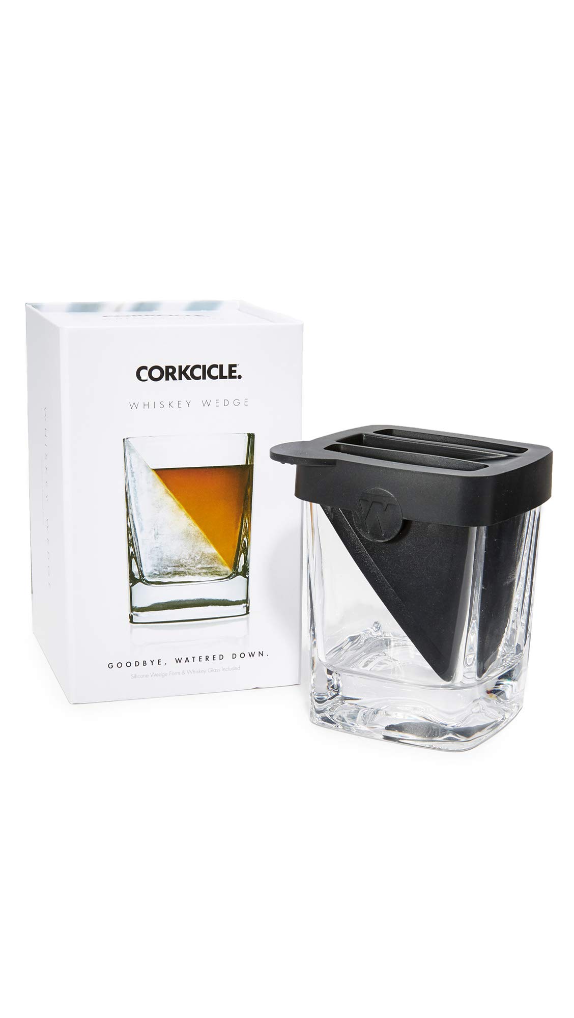 corkcicle-whiskey-wedge-9-oz-old-fashioned-glass-with-silicone-ice-mold-for-bour image 2