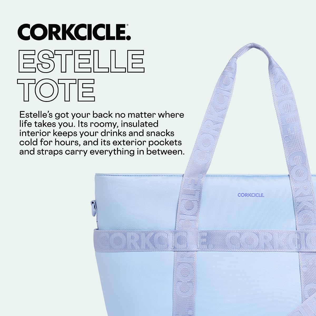 corkcicle-estelle-tote-insulated-large-cooler-bag-with-padded-shoulder-strap-ext image 2