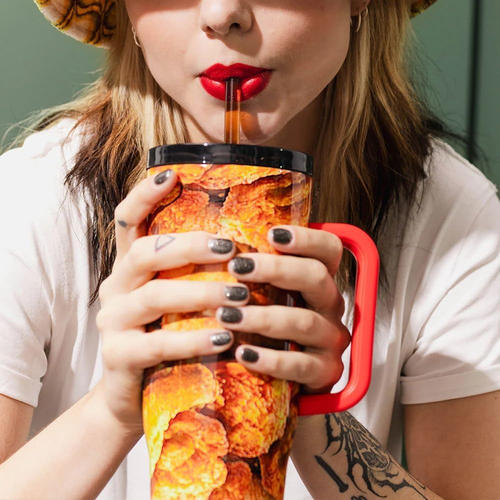 corkcicle-kfc-x-cruiser-insulated-tumbler-with-handle-straw-22-oz-leakproof-trav image 2