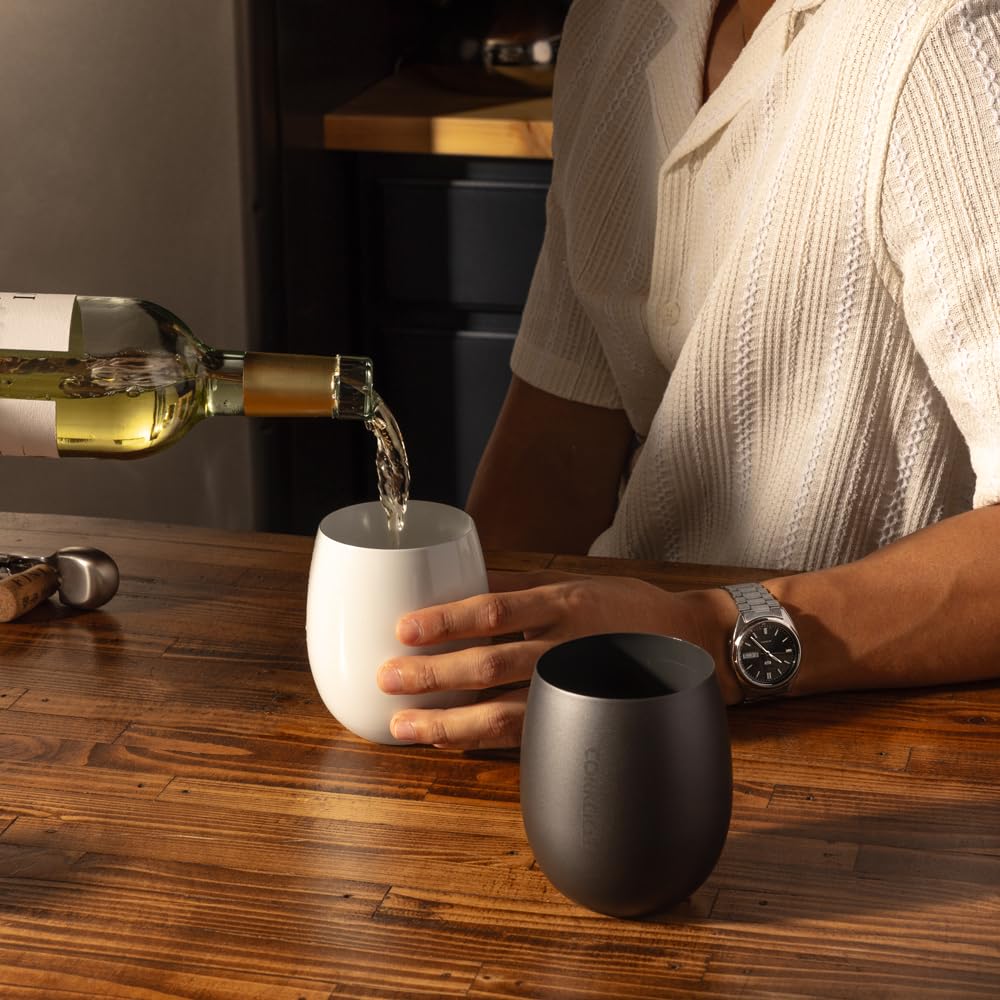 corkcicle-sommelier-stemless-wine-glasses-double-pack-gloss-oat-milk image 6