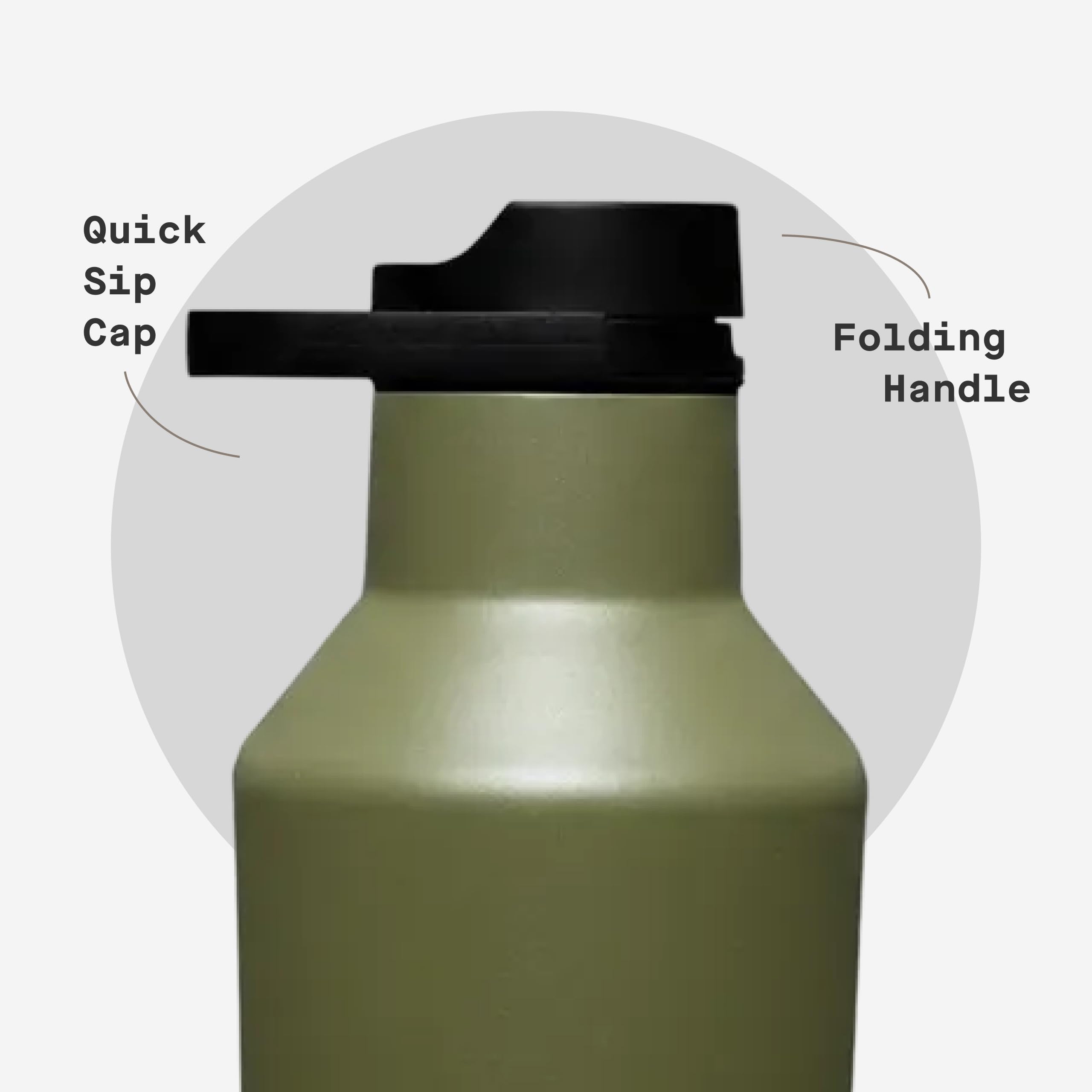 corkcicle-sport-canteen-20-oz-olive-triple-insulated-stainless-steel-water-bottl image 5