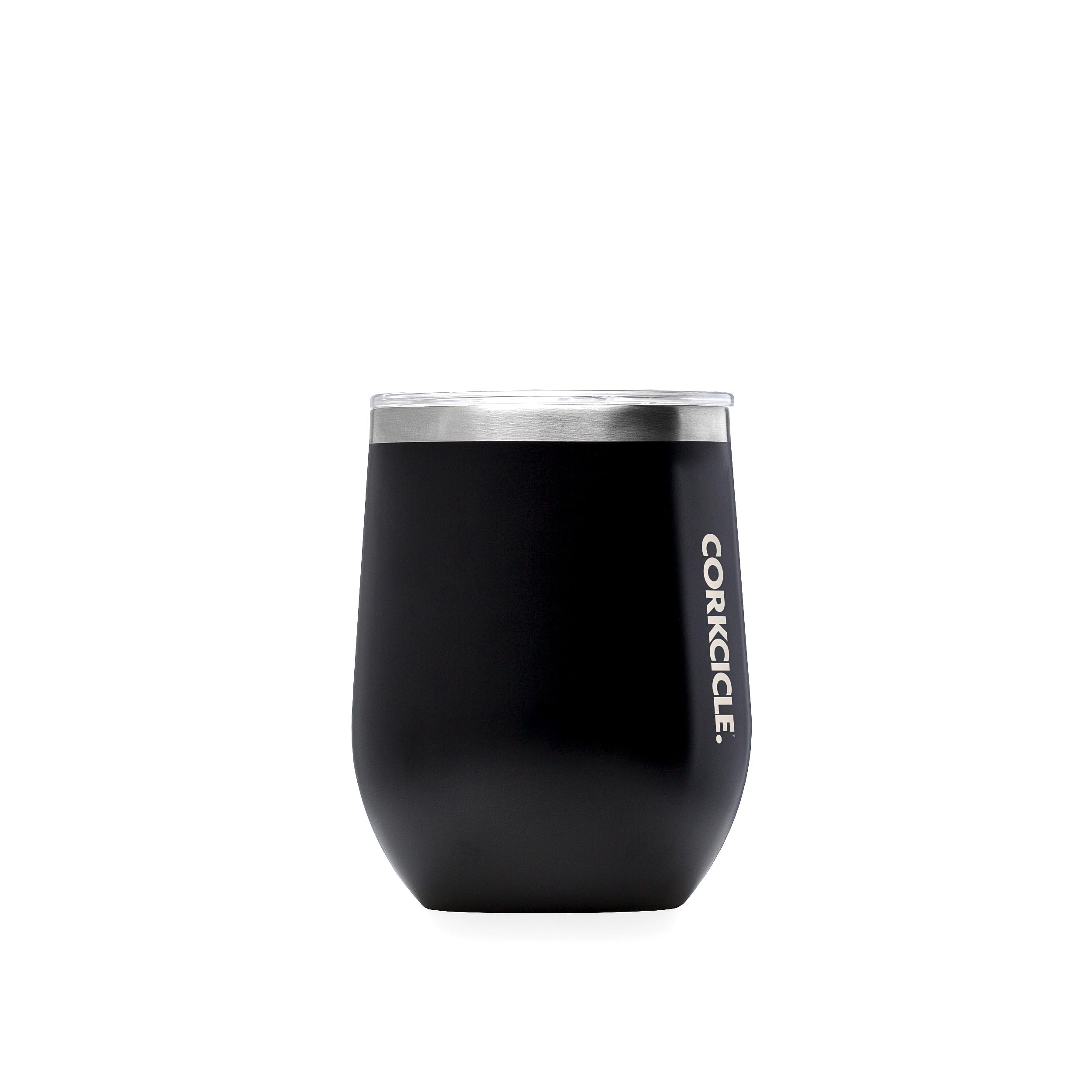 corkcicle-stemless-wine-tumbler-12-oz-matte-black-triple-insulated-stainless-ste image 1