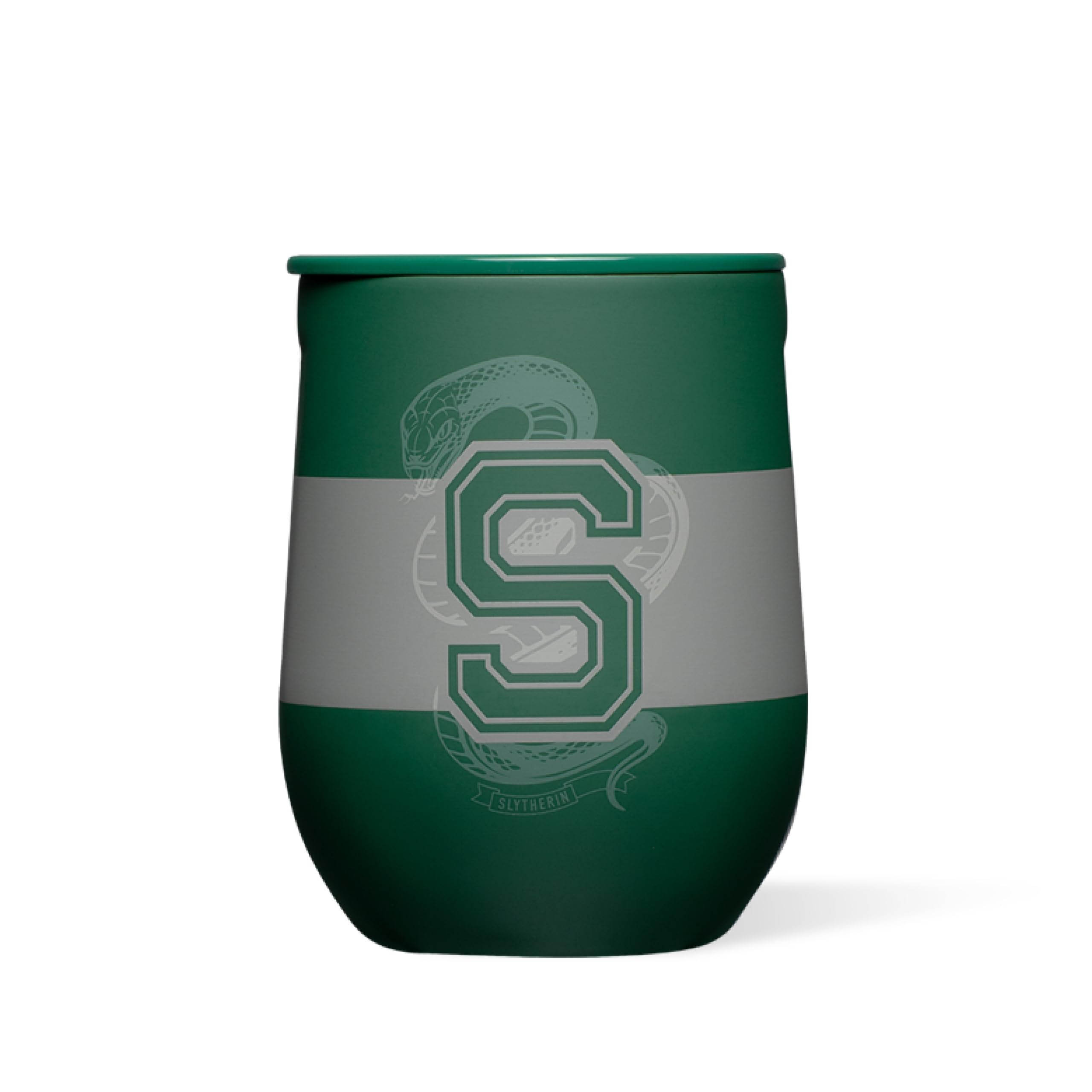 corkcicle-stemless-insulated-wine-glass-tumbler-12-oz-slytherine image 1