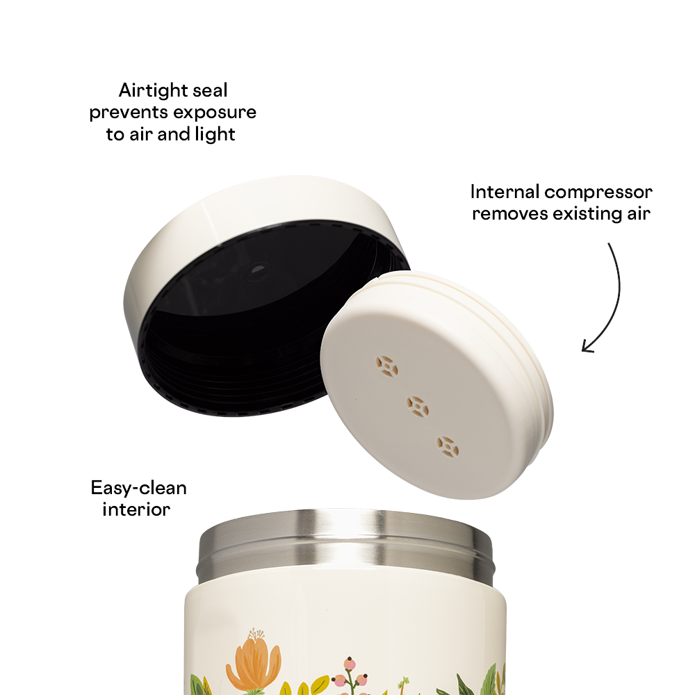 corkcicle-x-rifle-paper-co-keep-fresh-canister-airtight-coffee-storage-with-inte image 2