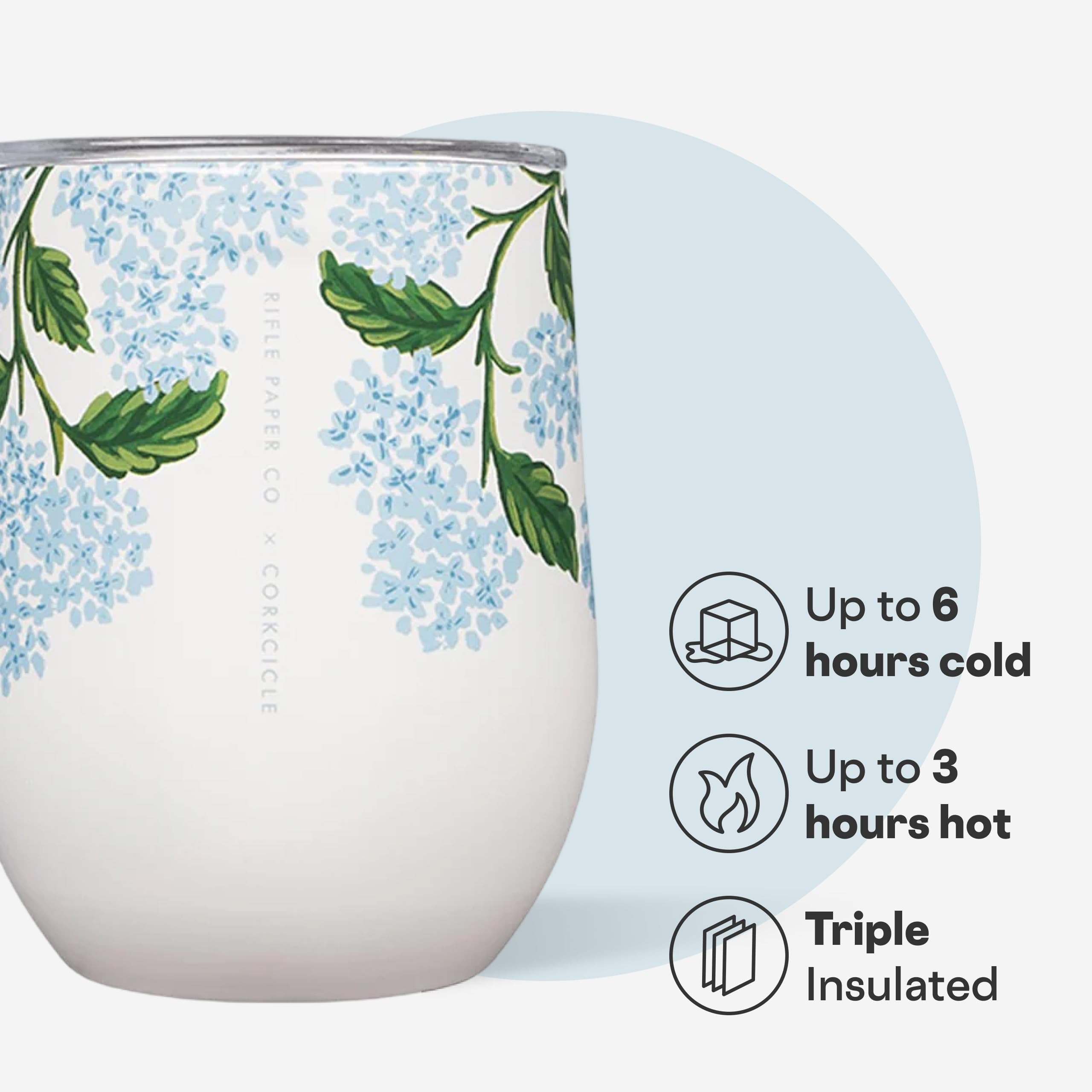 corkcicle-stemless-insulated-wine-glass-tumbler-12oz-blue-hydrangea image 3