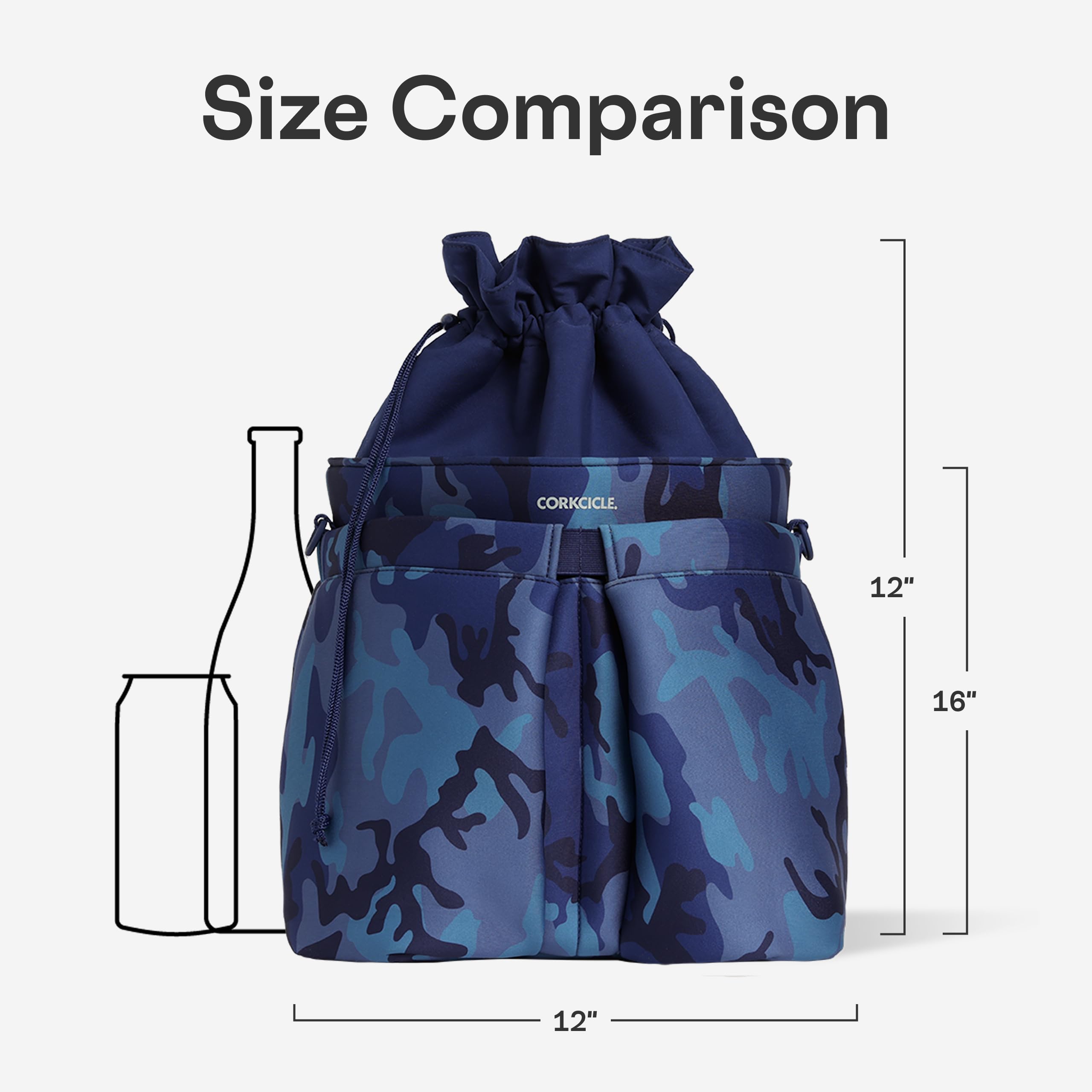 corkcicle-beverage-bucket-cooler-bag-insulated-ice-bucket-navy-camo image 7
