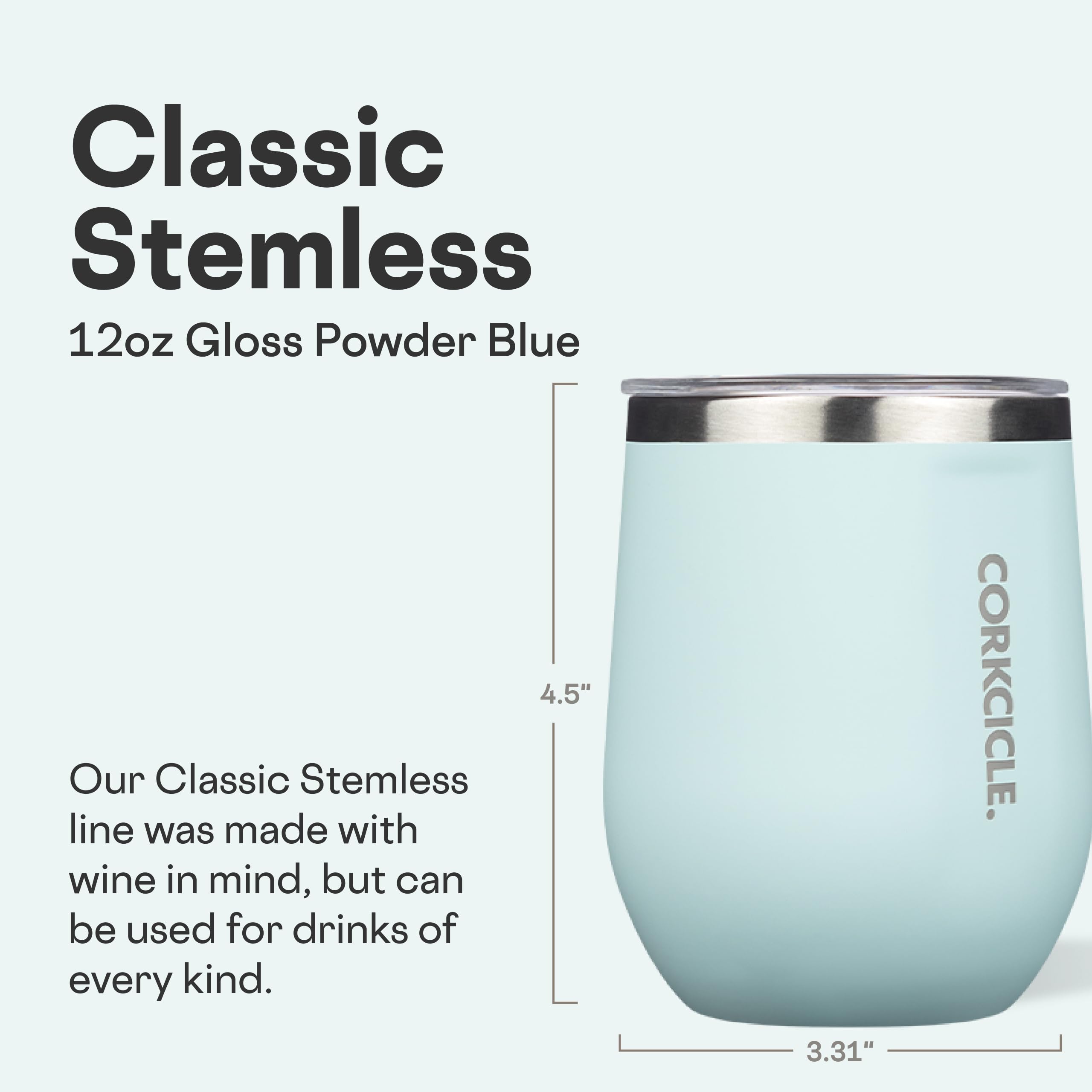 corkcicle-stemless-wine-tumbler-12-oz-gloss-powder-blue-triple-insulated-stainle image 2