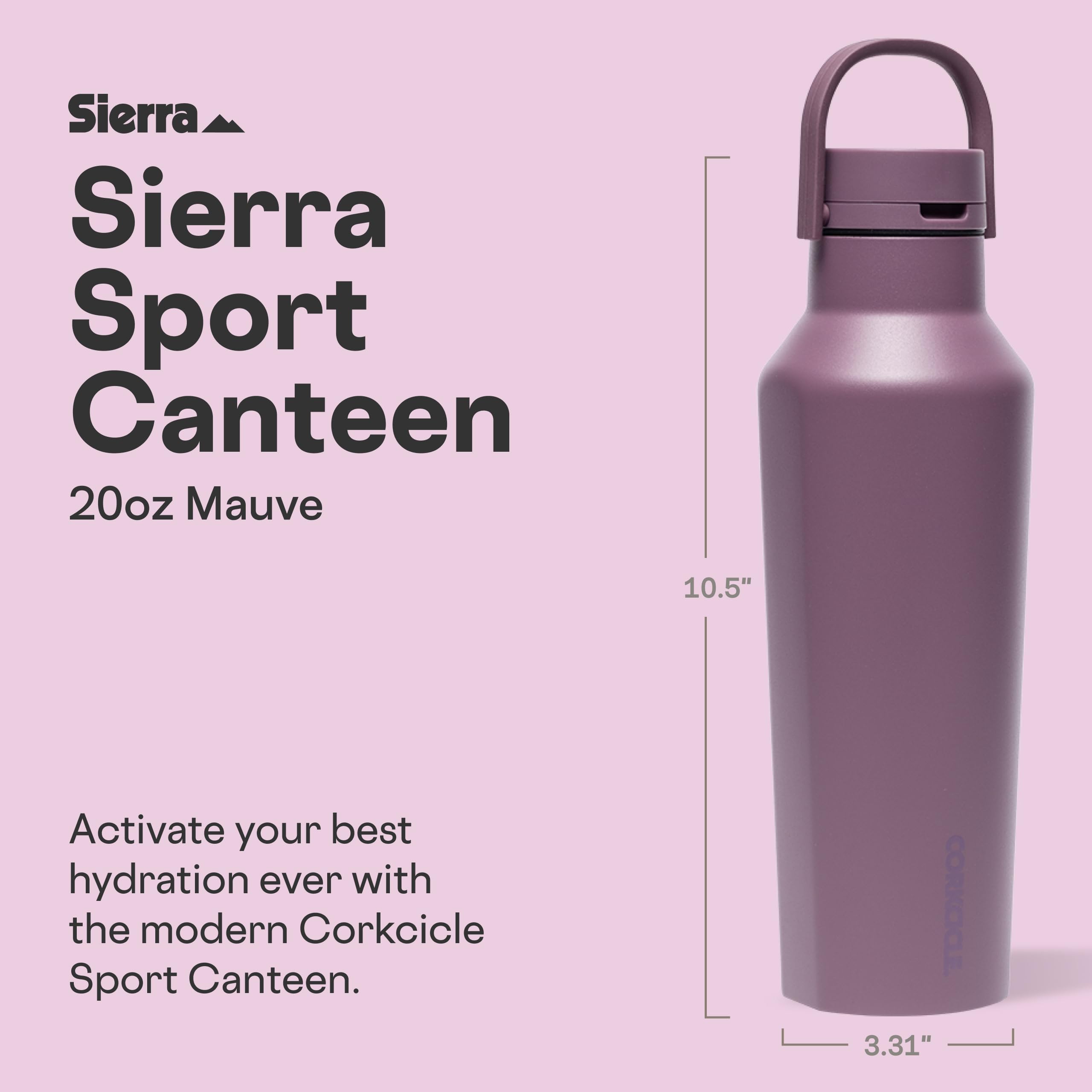 corkcicle-classic-sport-canteen-20-oz-insulated-water-bottle-mauve image 2