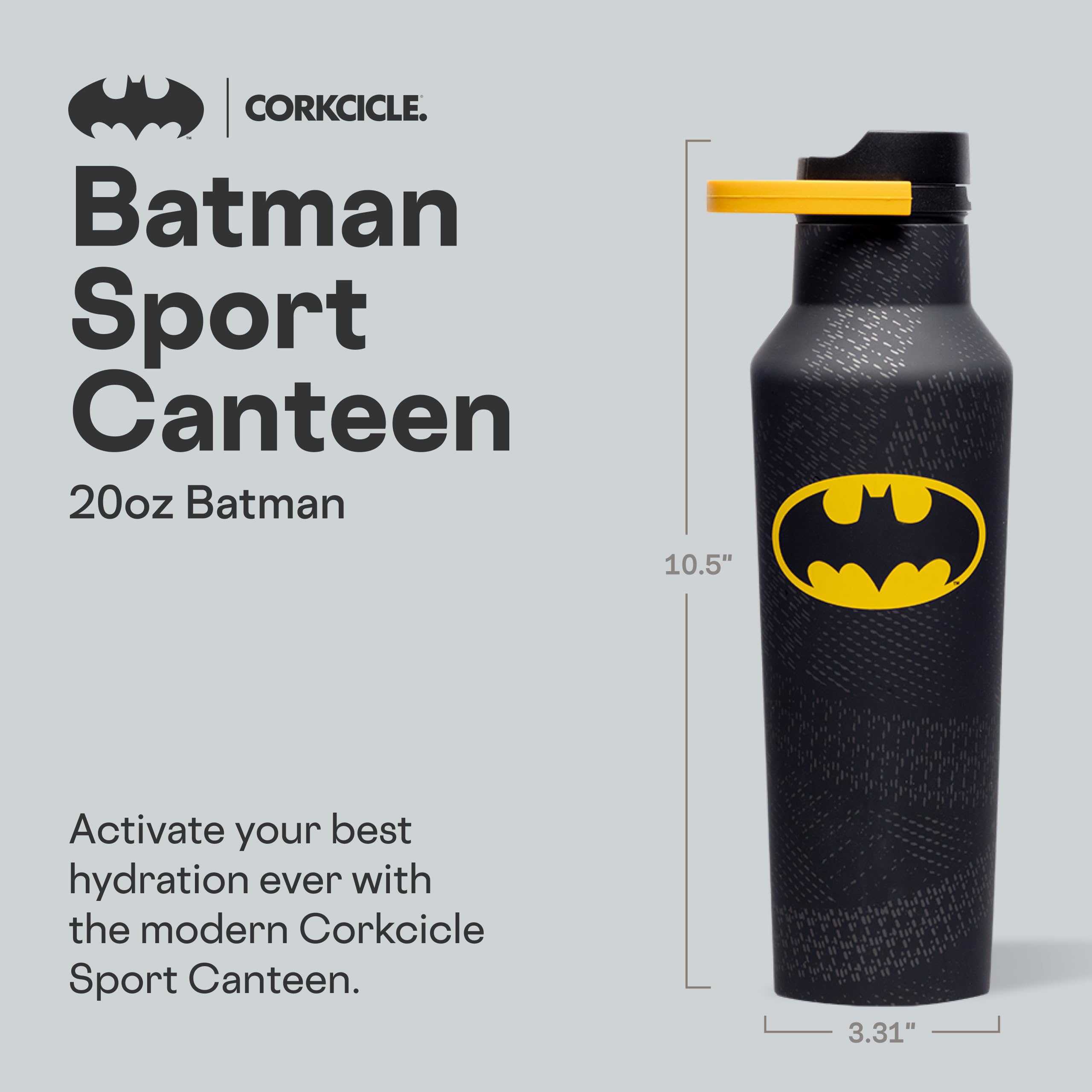 corkcicle-sport-canteen-20-oz-batman-triple-insulated-stainless-steel-water-bott image 2