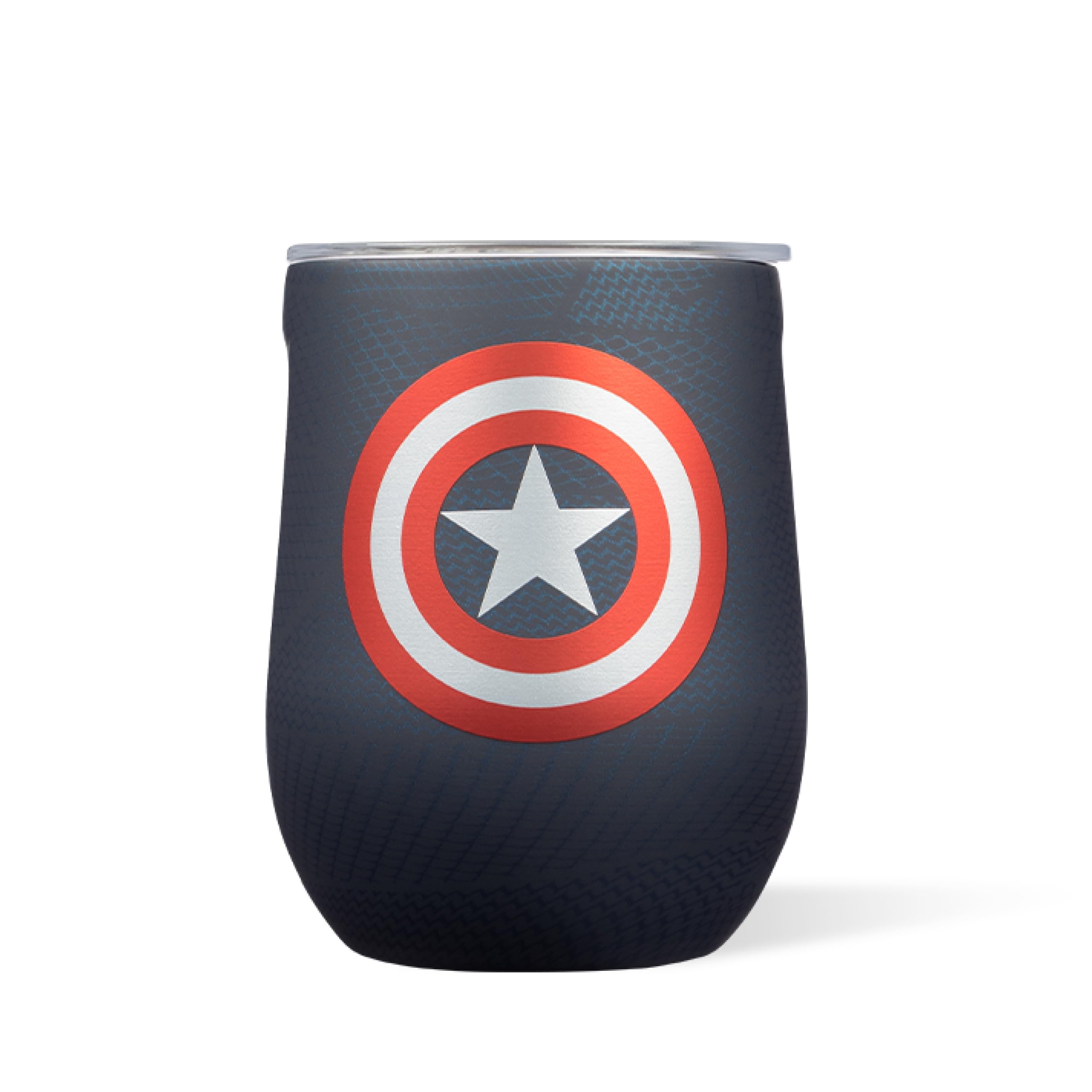 corkcicle-stemless-insulated-wine-glass-tumbler-12-oz-captain-america image 1