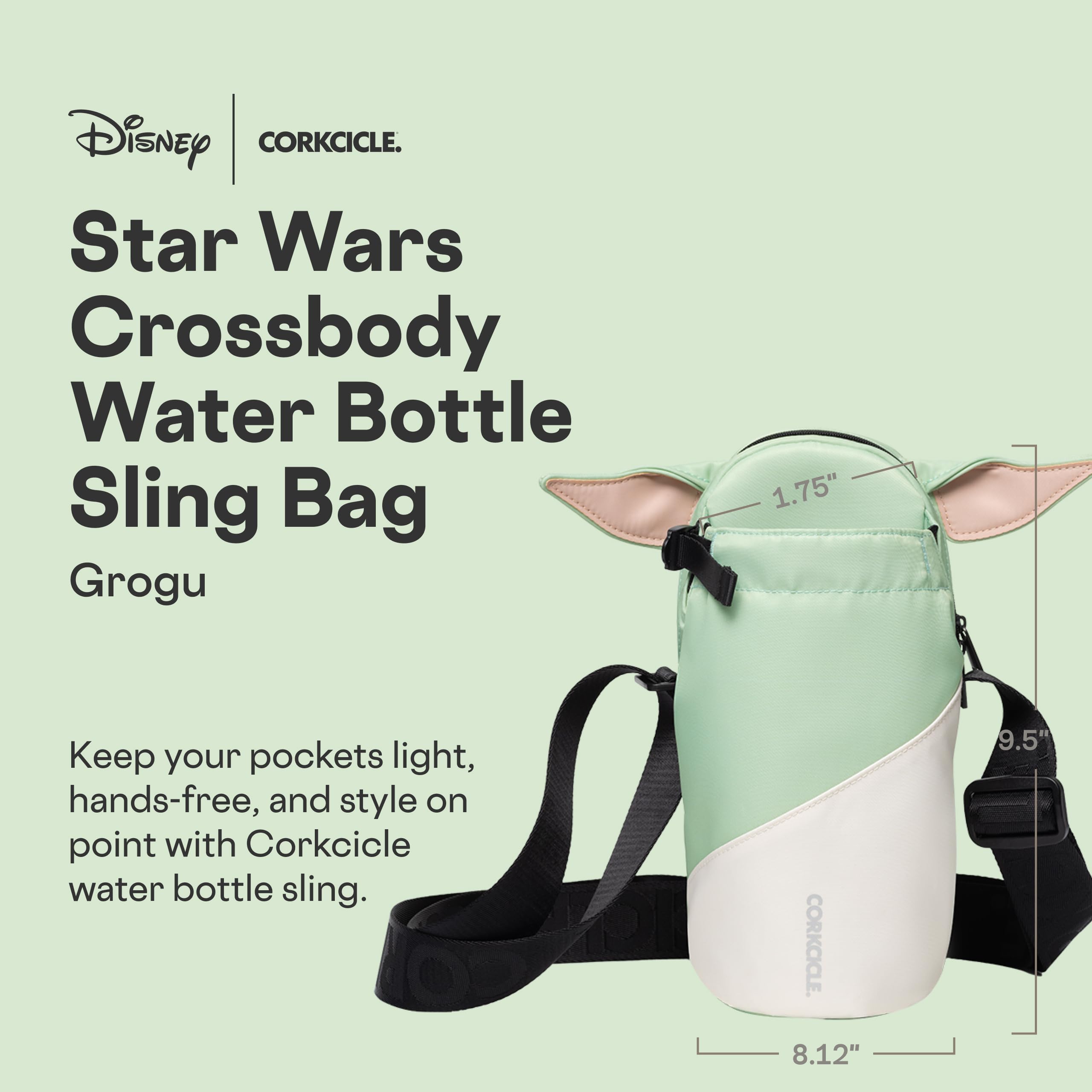 corkcicle-crossbody-water-bottle-bag-grogu-inspired-sling-for-16-40-oz-canteens image 2