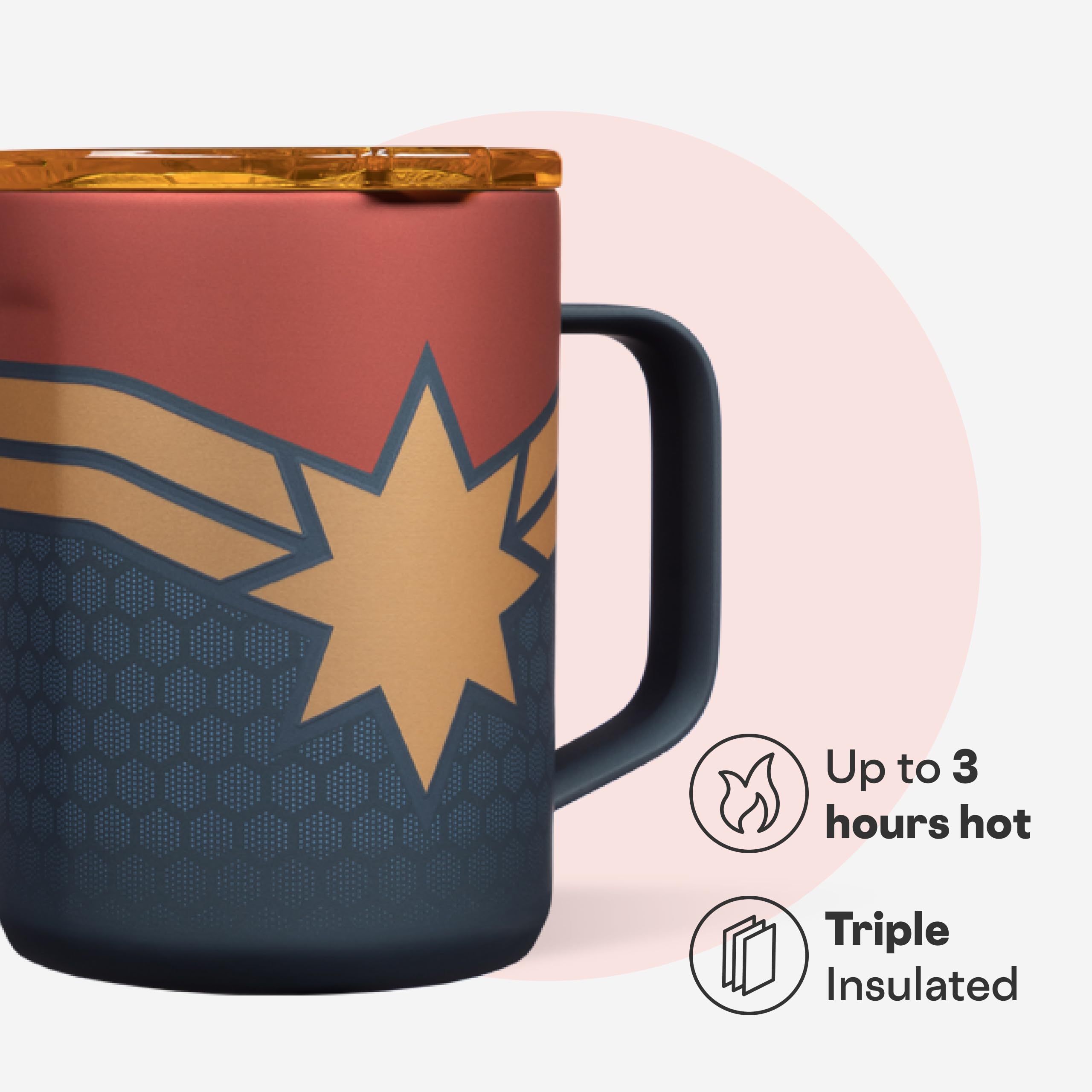 corkcicle-classic-coffee-mug-16-oz-captain-marvel-triple-insulated-stainless-ste image 3