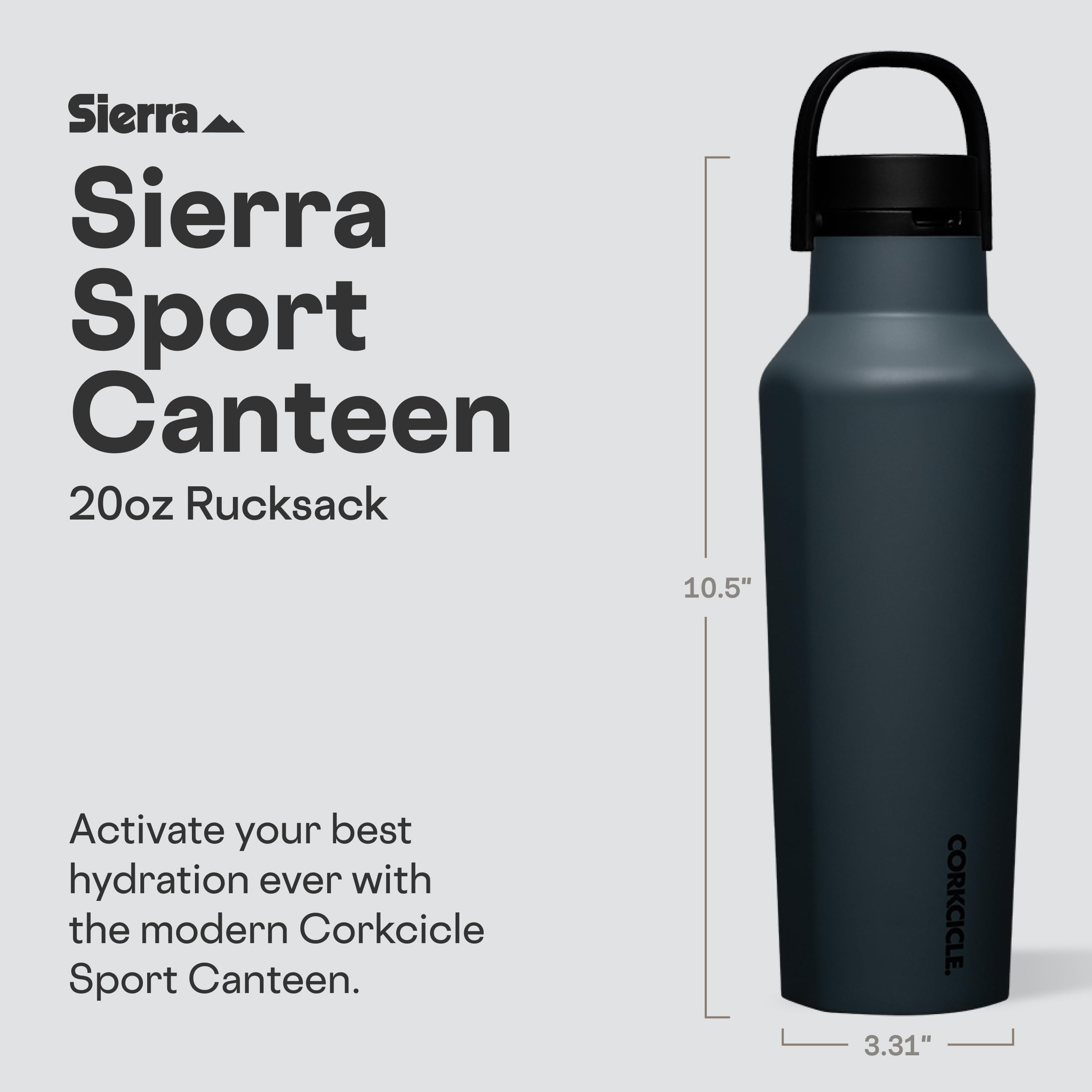 corkcicle-sport-canteen-20-oz-triple-insulated-stainless-steel-water-bottle-ruck image 2