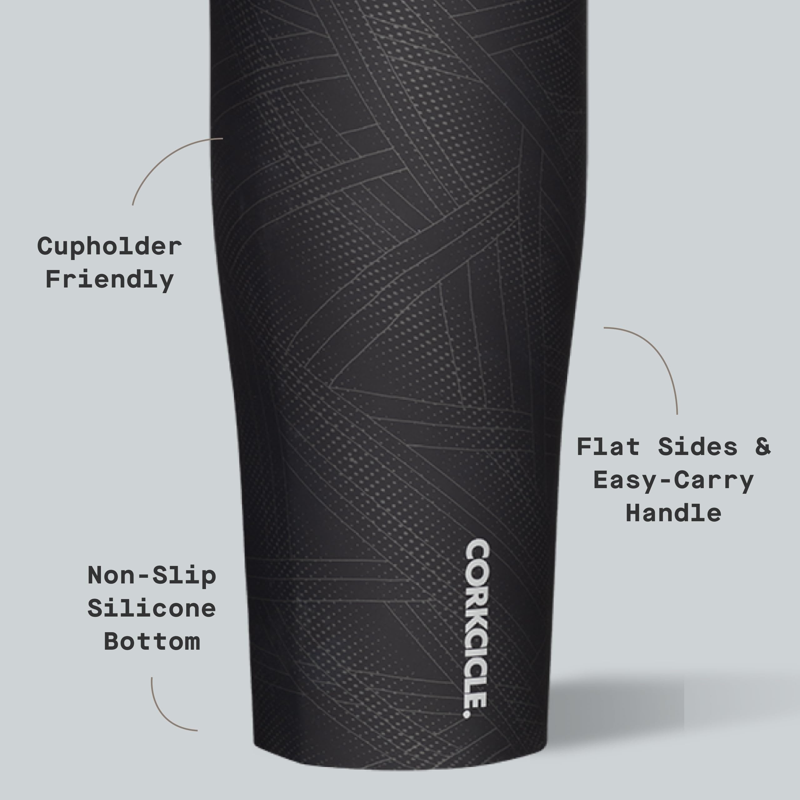 corkcicle-protein-shaker-30-oz-black-panther-triple-insulated-with-built-in-agit image 4