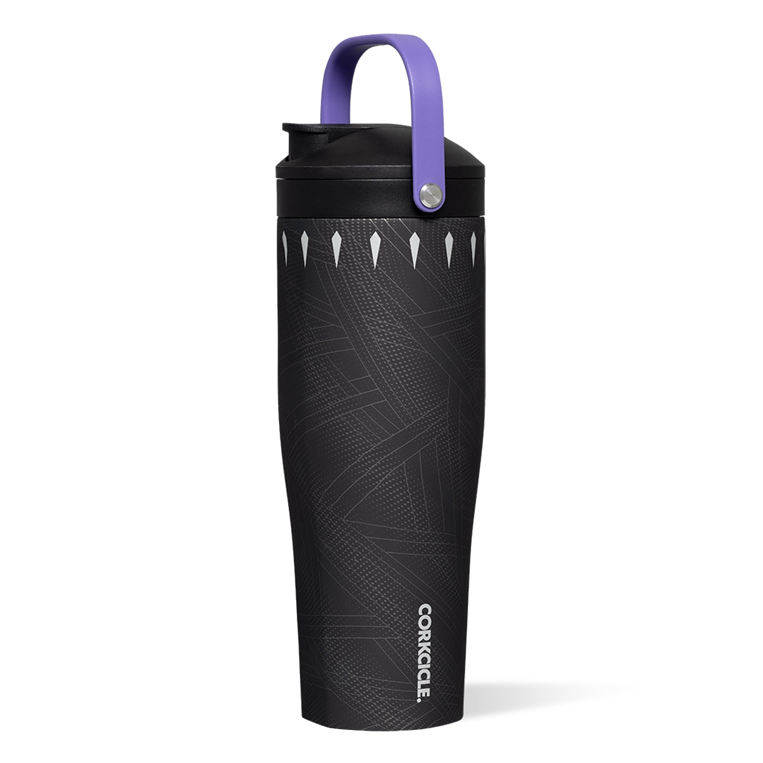 corkcicle-protein-shaker-30-oz-black-panther-triple-insulated-with-built-in-agit image 1