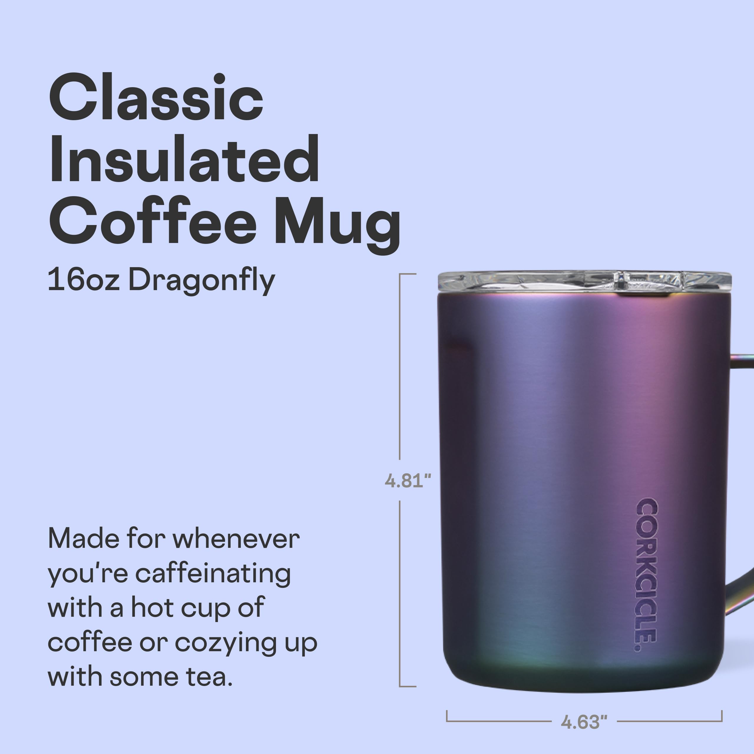 corkcicle-classic-coffee-mug-16-oz-triple-insulated-stainless-steel-dragonfly image 2