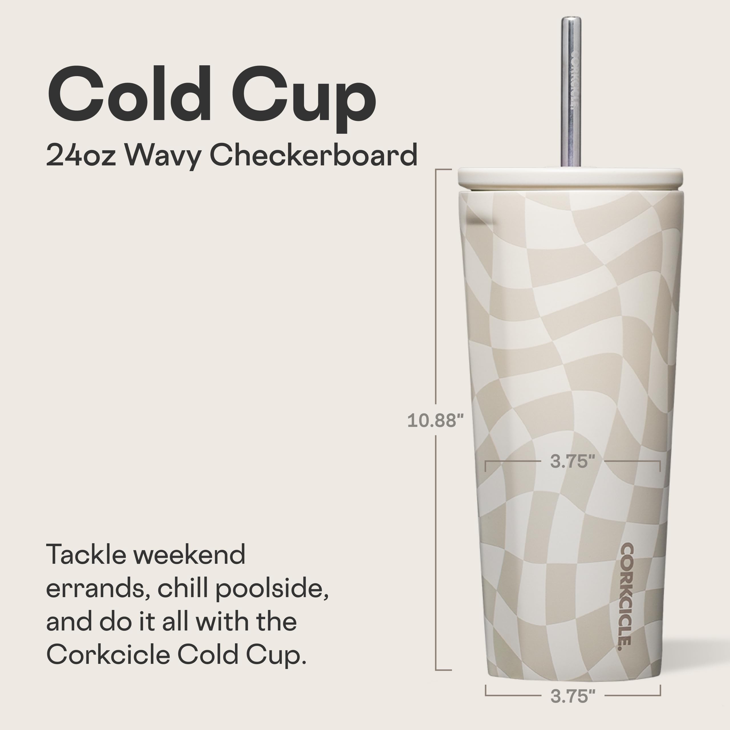 corkcicle-cold-cup-triple-insulated-tumbler-with-straw-24-oz-wavy-checkerboard image 2