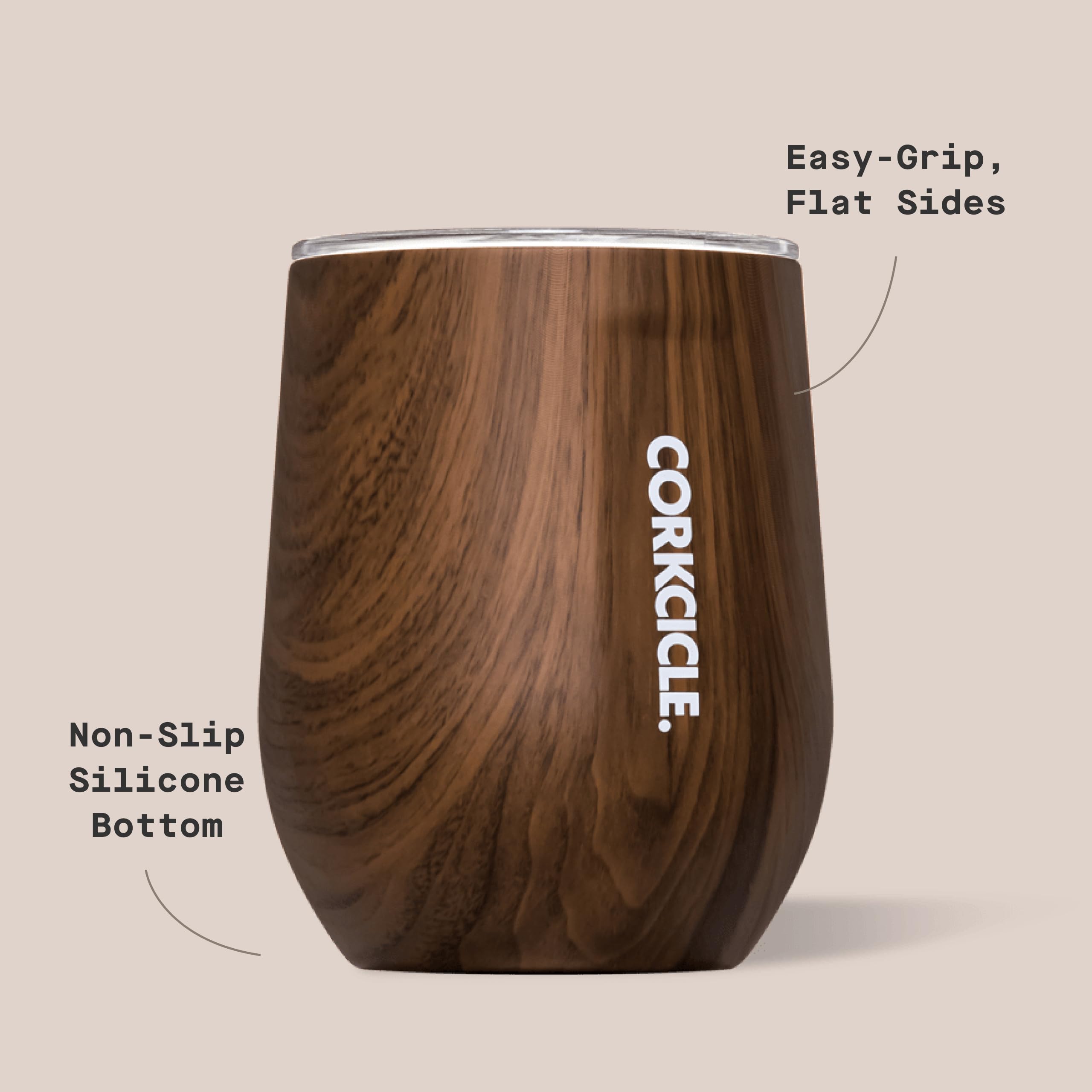 corkcicle-stemless-wine-tumbler-12-oz-walnut-wood-triple-insulated-stainless-ste image 5