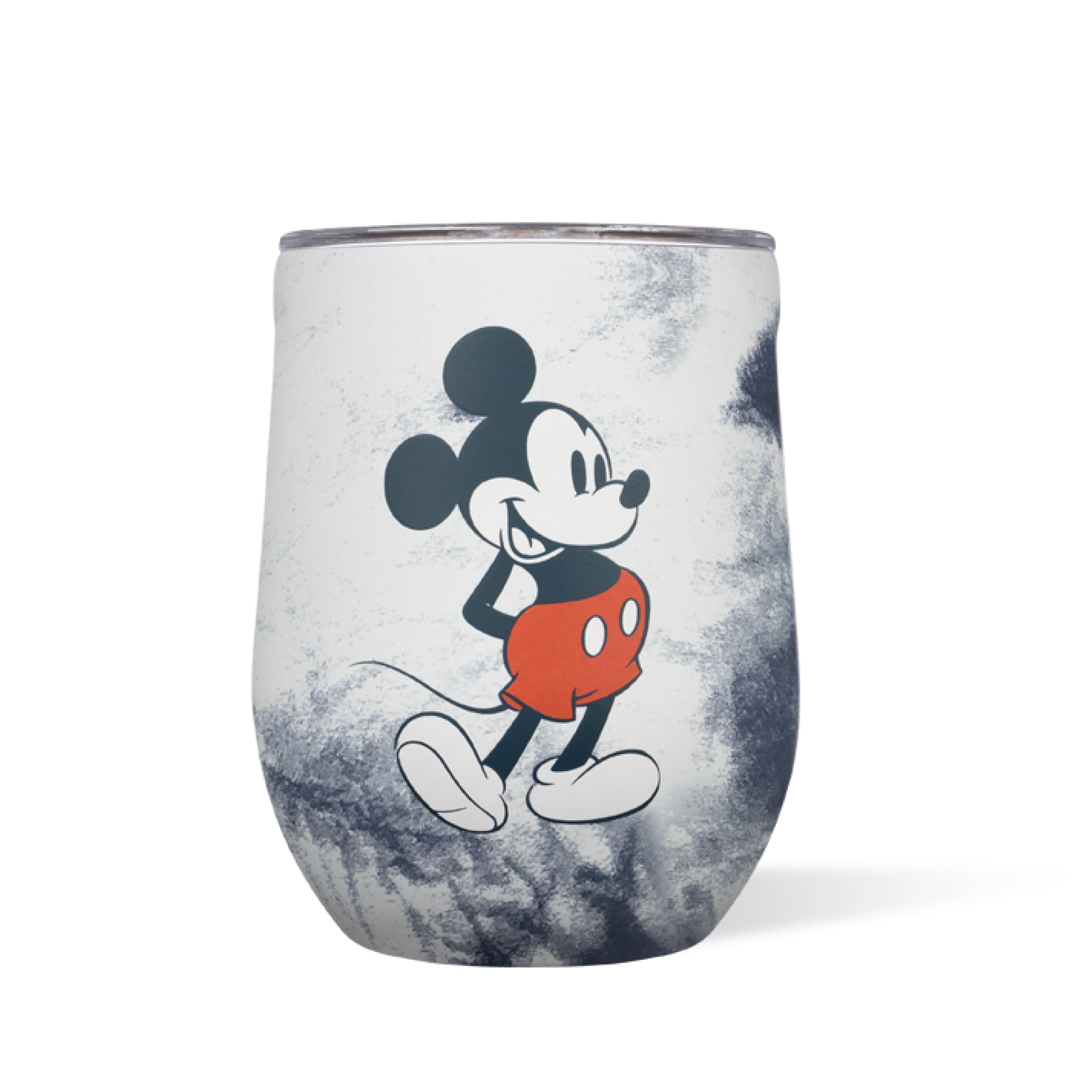 corkcicle-stemless-insulated-wine-glass-tumbler-12oz-disney-mickey-tie-dye image 1