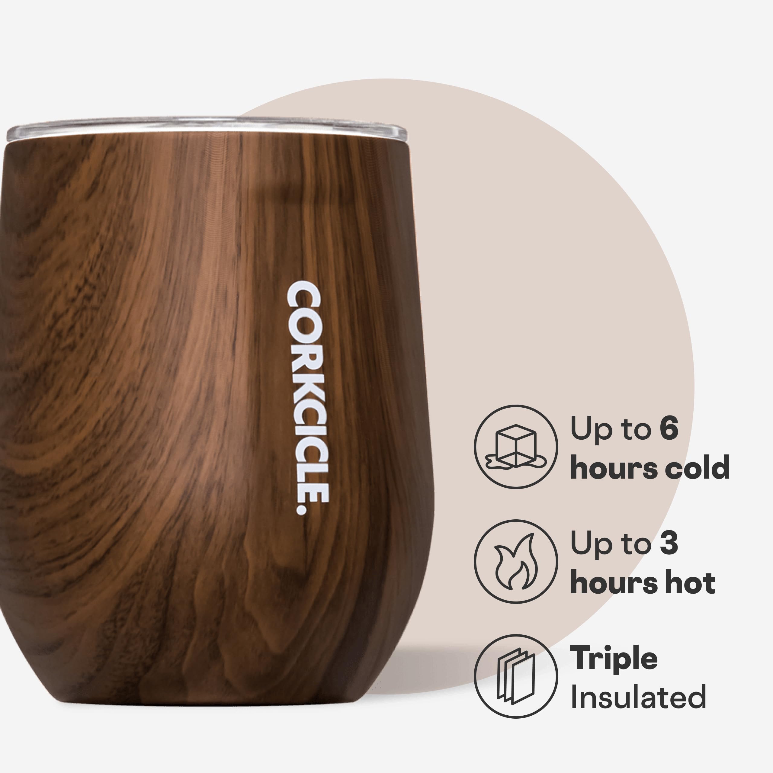 corkcicle-stemless-wine-tumbler-12-oz-walnut-wood-triple-insulated-stainless-ste image 3