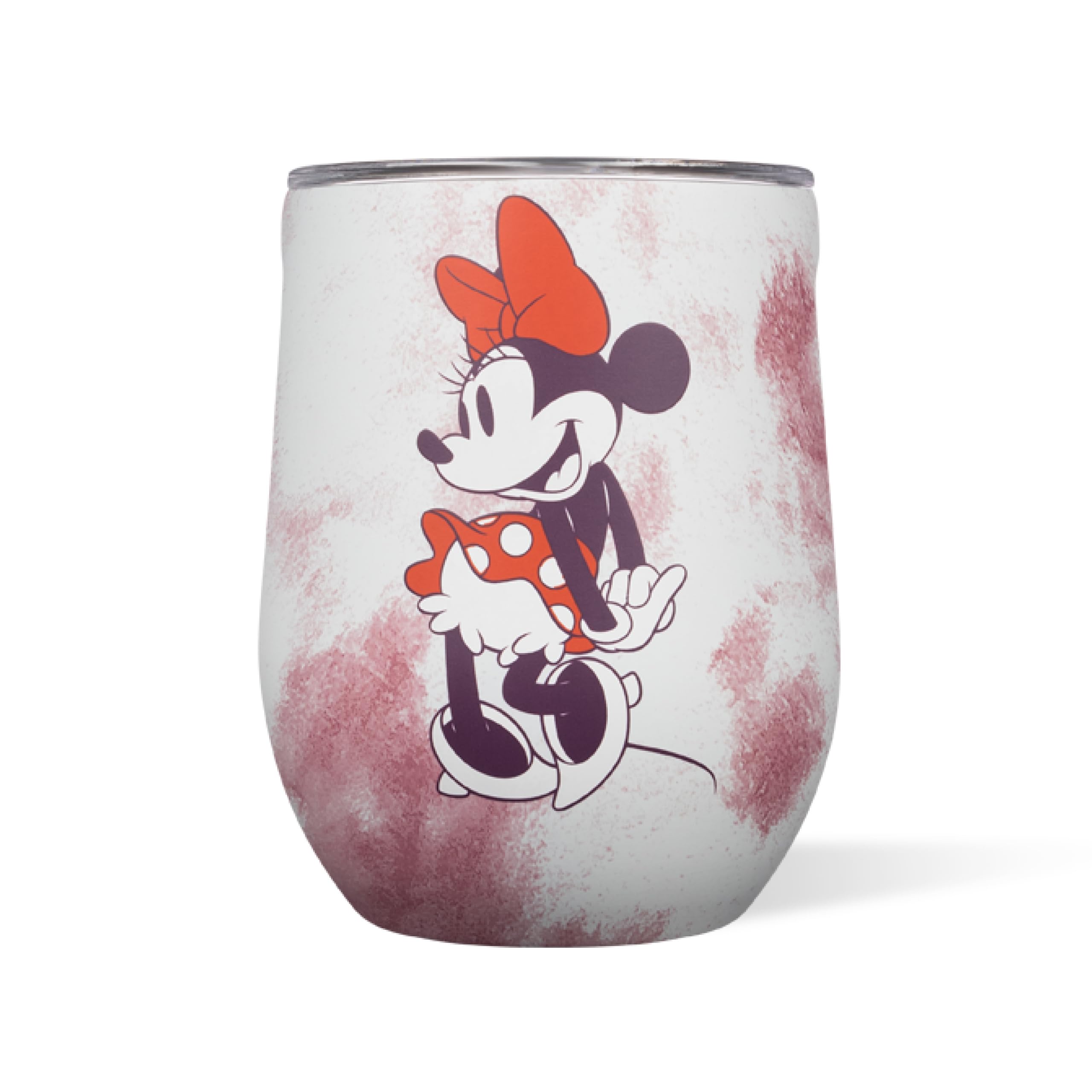 corkcicle-stemless-insulated-wine-glass-tumbler-12-oz-minnie-mouse-tie-dye image 1