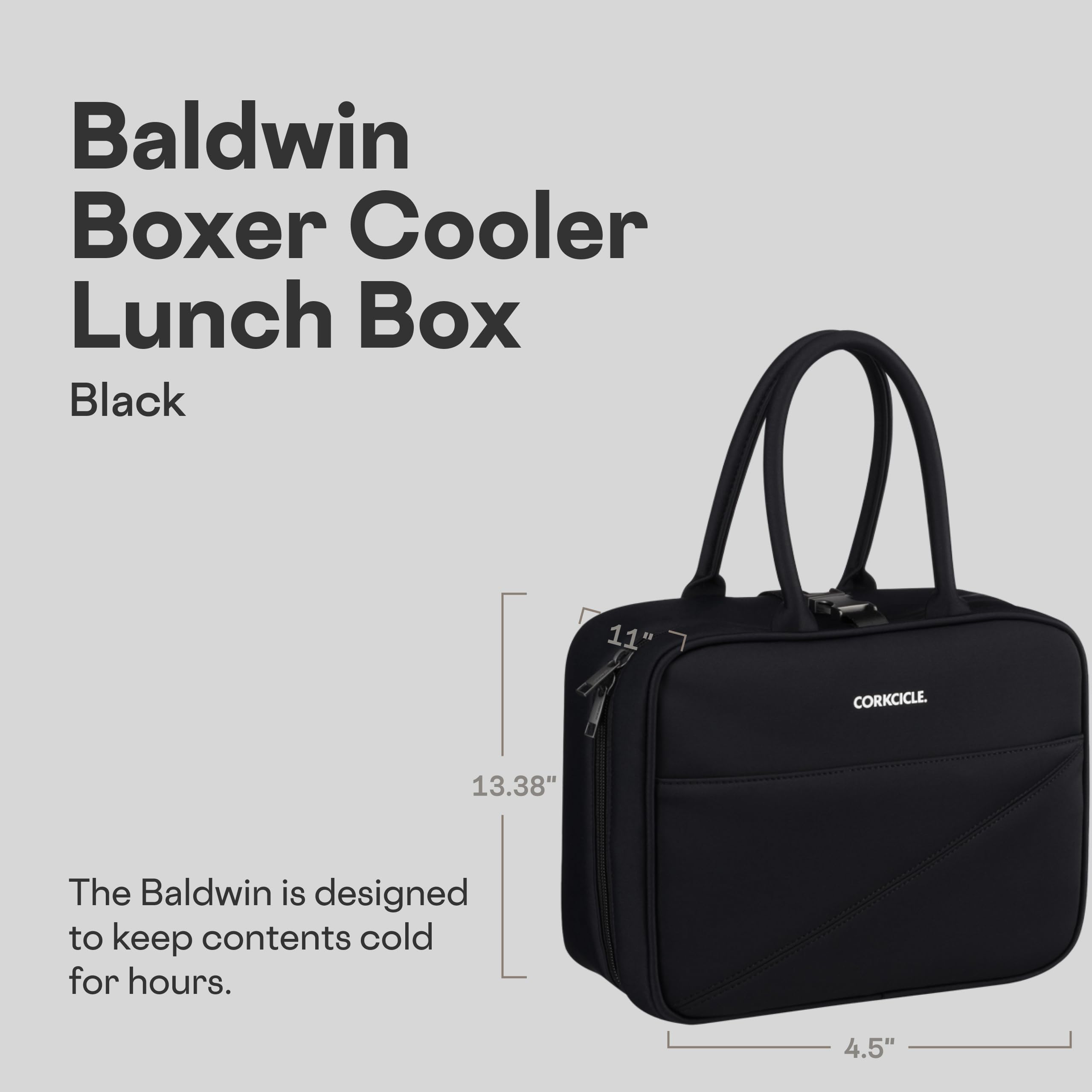 corkcicle-baldwin-boxer-cooler-lunch-box-water-resistant-insulated-bag-for-food- image 2