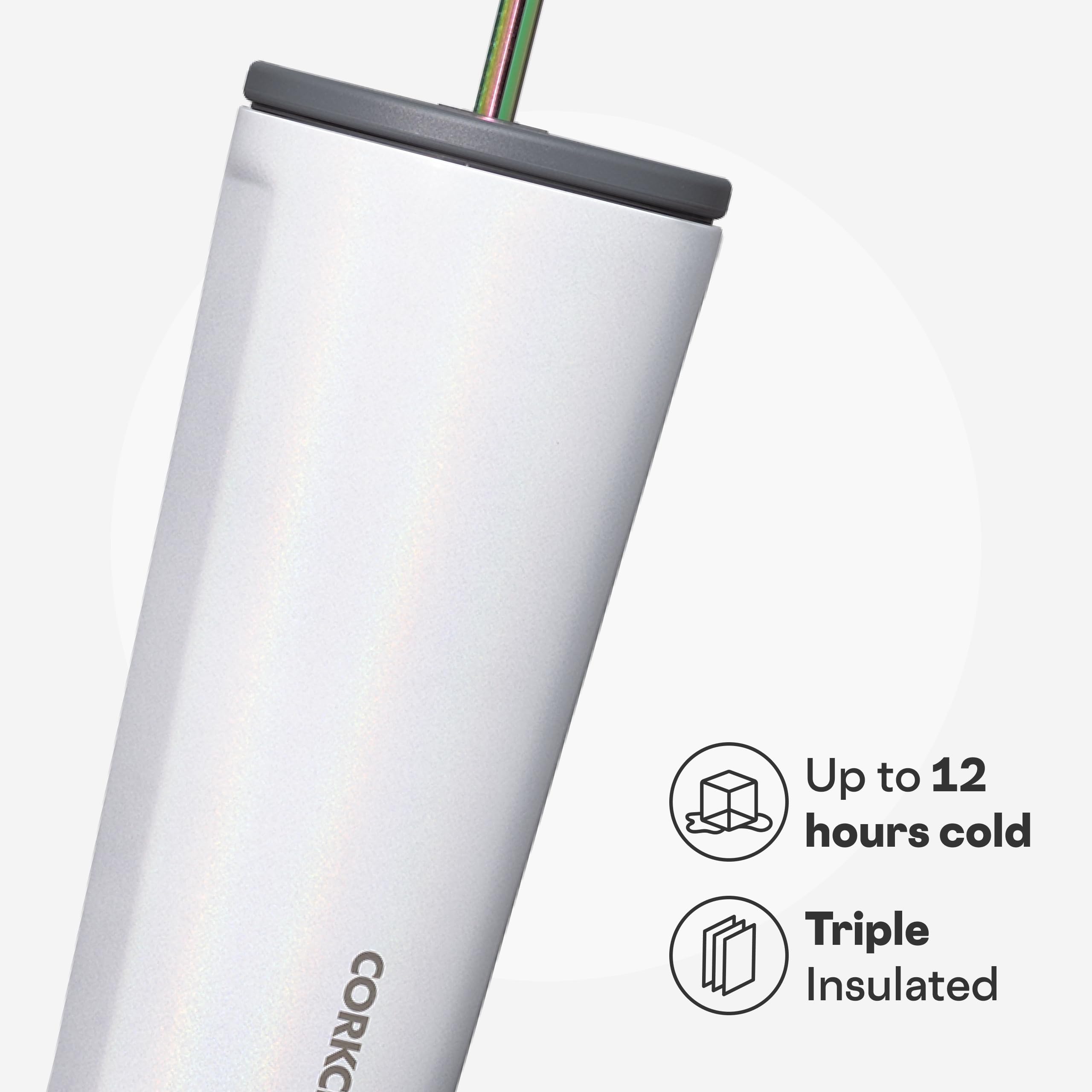 corkcicle-cold-cup-insulated-tumbler-with-straw-unicorn-magic-24-oz-triple-insul image 3